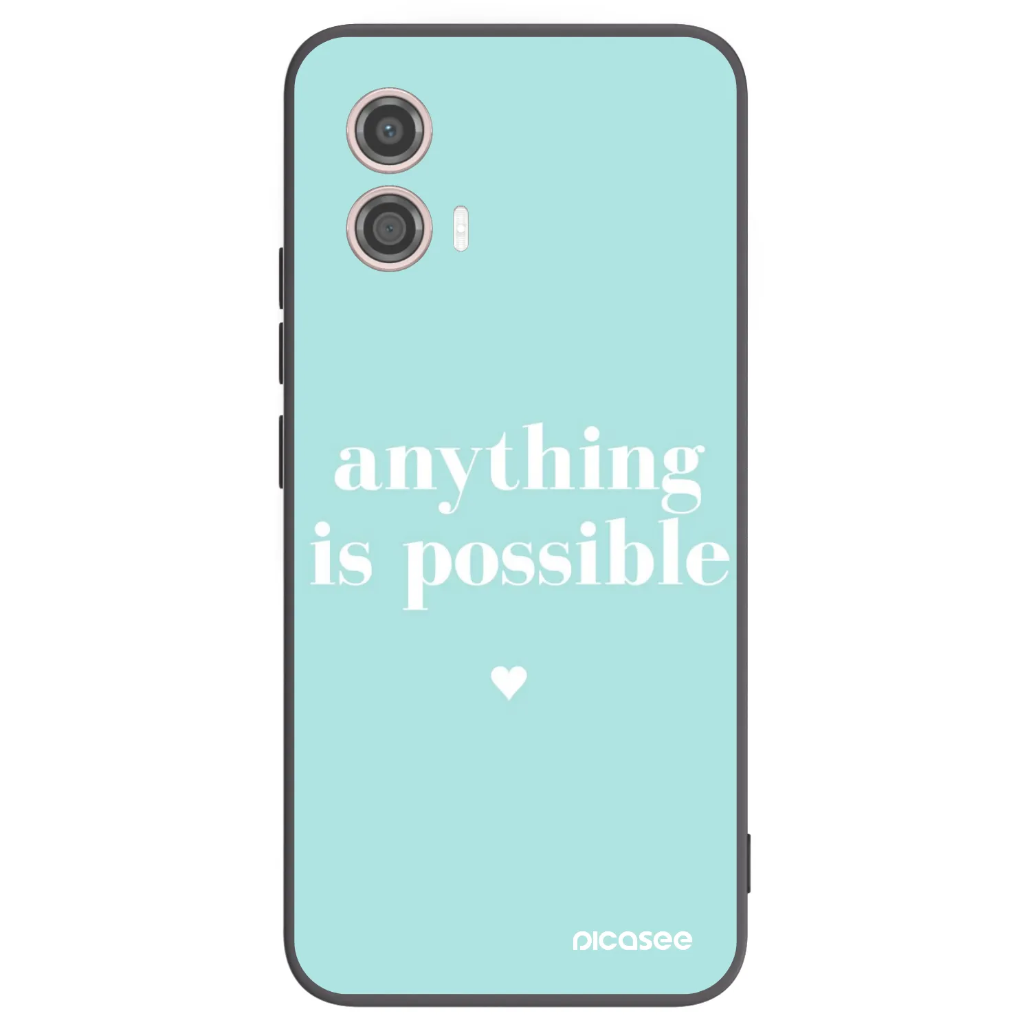 Picasee Μαύρη θήκη σιλικόνης για Motorola Moto G53 5G - Anything is possible