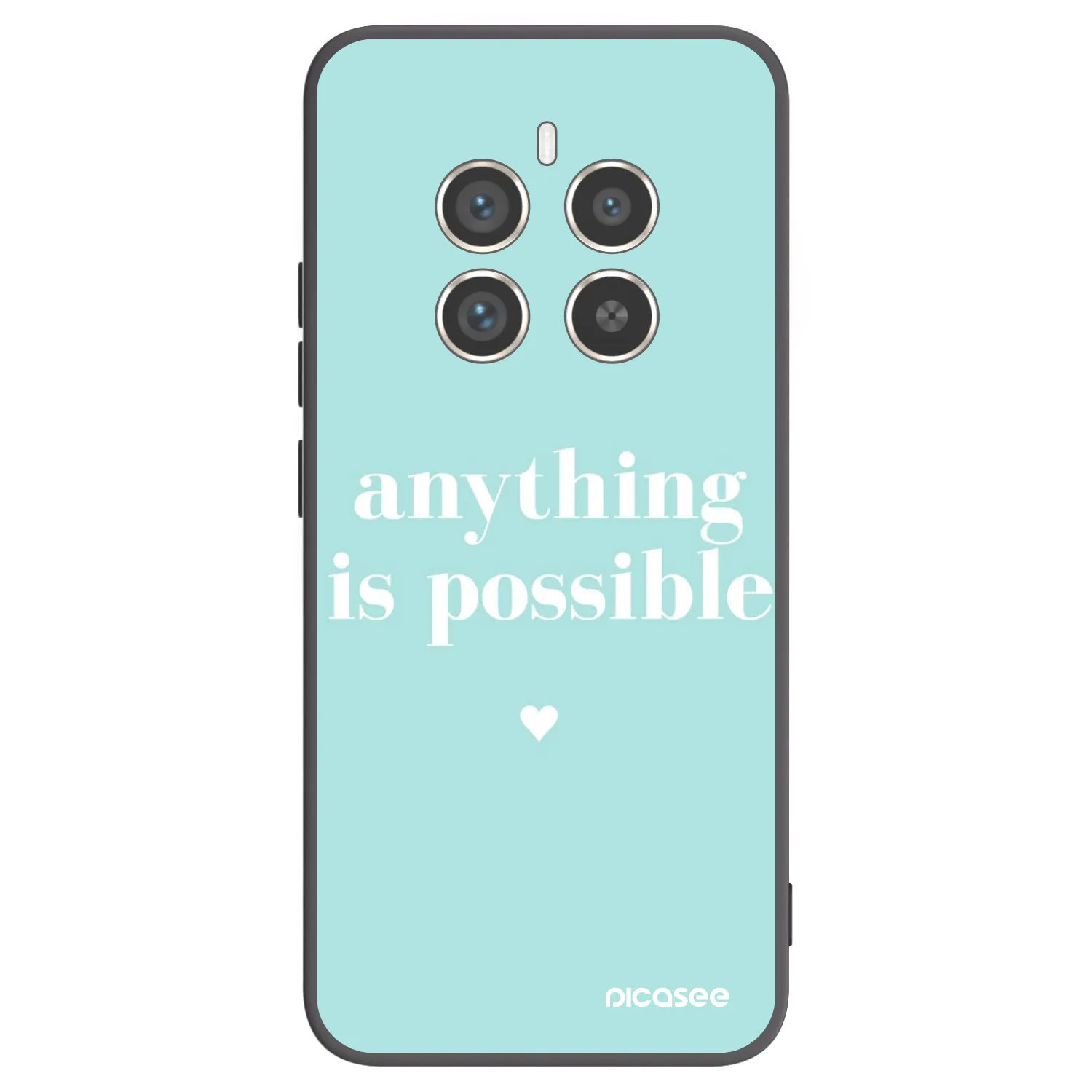 Picasee Μαύρη θήκη σιλικόνης για Realme 12 Pro 5G - Anything is possible