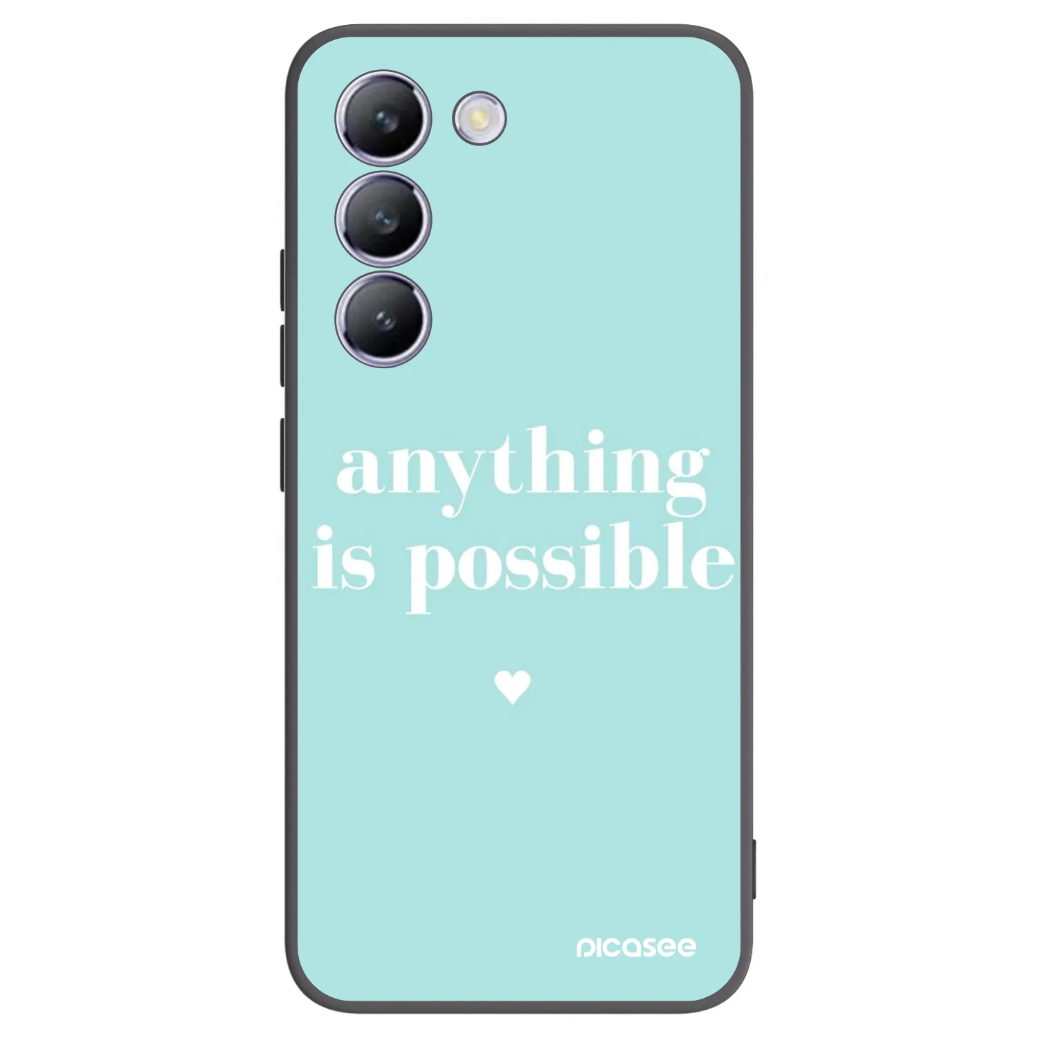 Picasee Μαύρη θήκη σιλικόνης για Vivo V40 SE 5G - Anything is possible
