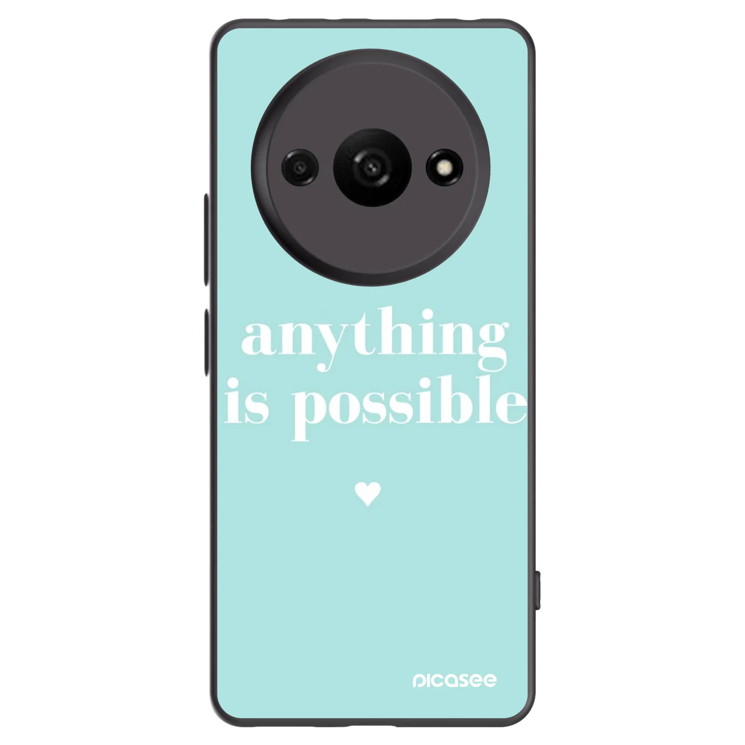 Picasee Μαύρη θήκη σιλικόνης για Xiaomi Redmi A3 - Anything is possible