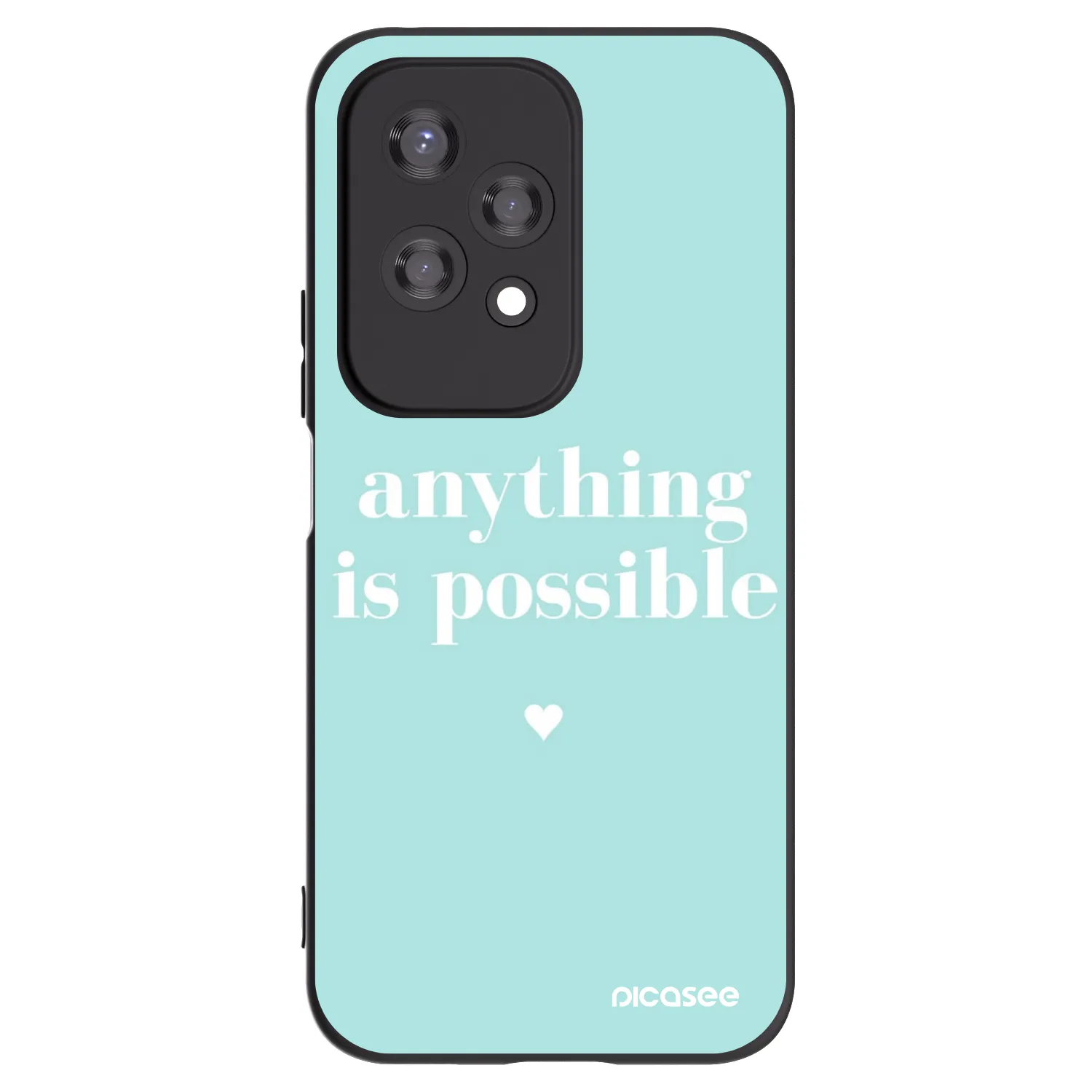 Picasee Μαύρη θήκη σιλικόνης για Honor 200 Lite - Anything is possible