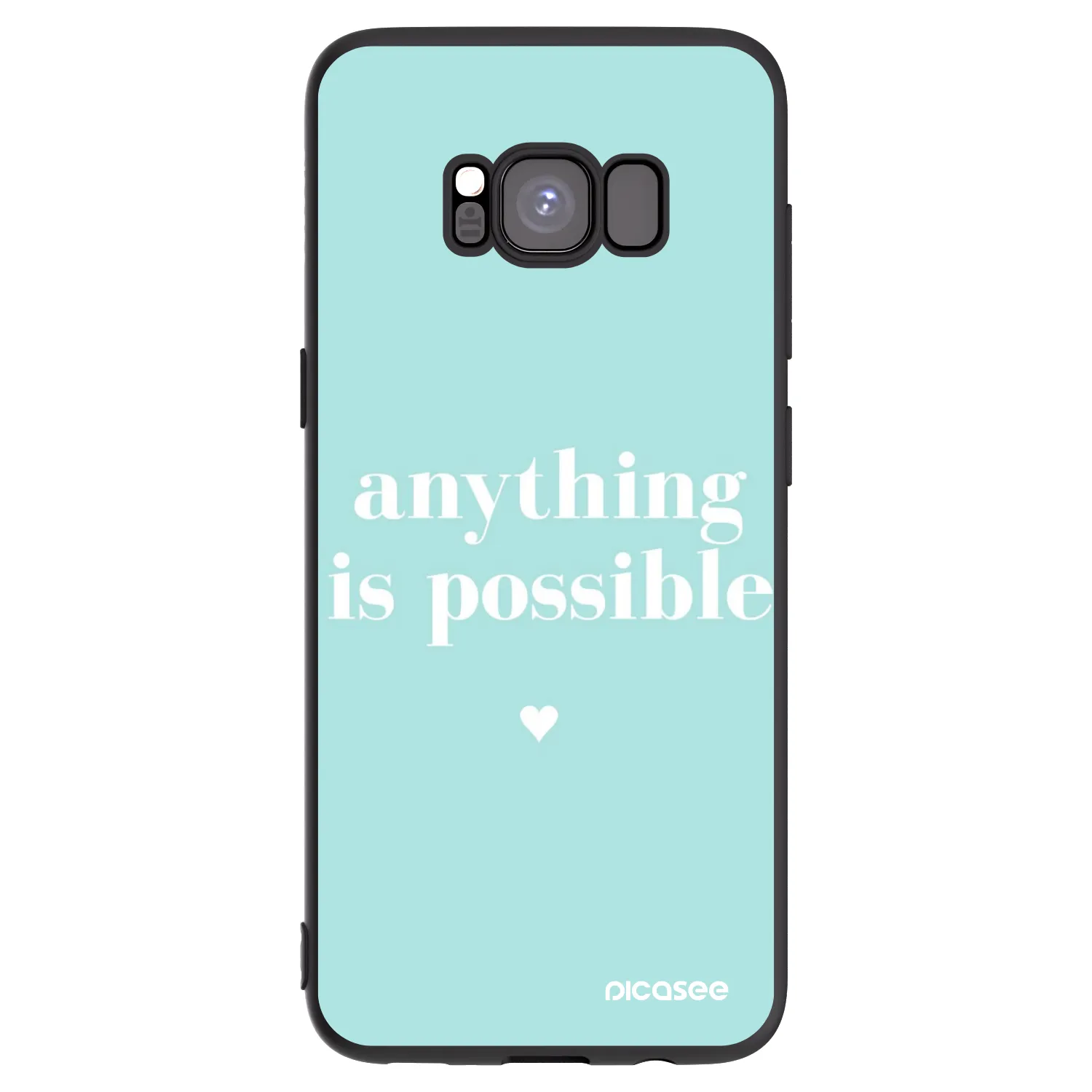 Picasee Μαύρη θήκη σιλικόνης για Samsung Galaxy S8 G950F - Anything is possible