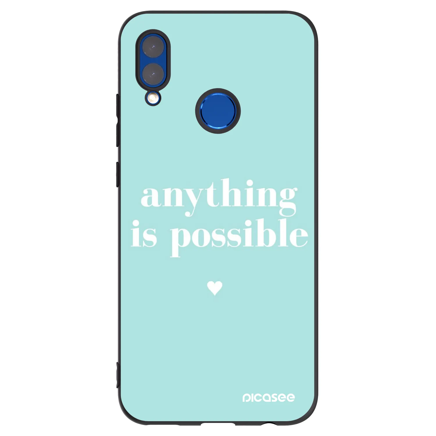 Picasee Μαύρη θήκη σιλικόνης για Huawei P Smart 2019 - Anything is possible