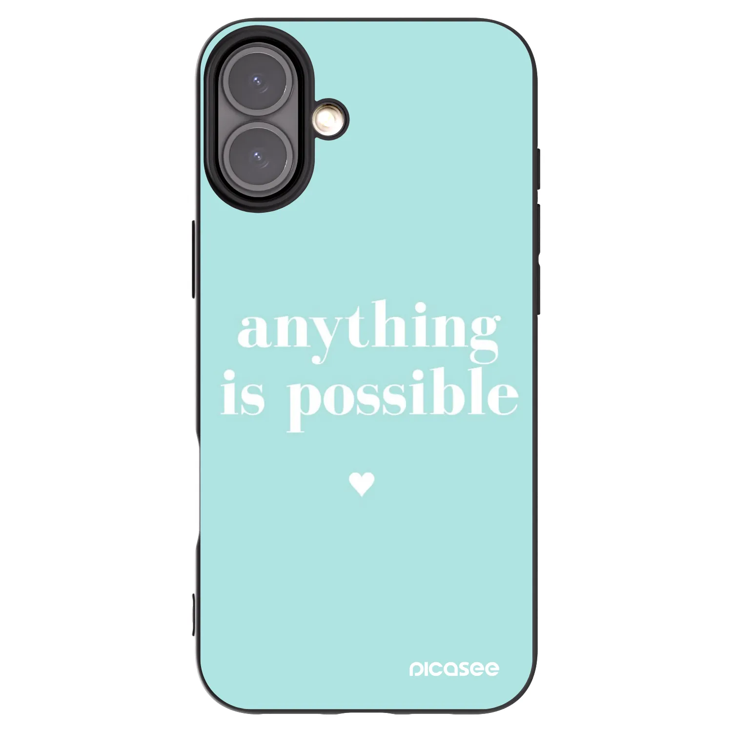 Picasee Μαύρη θήκη σιλικόνης για Apple iPhone 16 Plus - Anything is possible