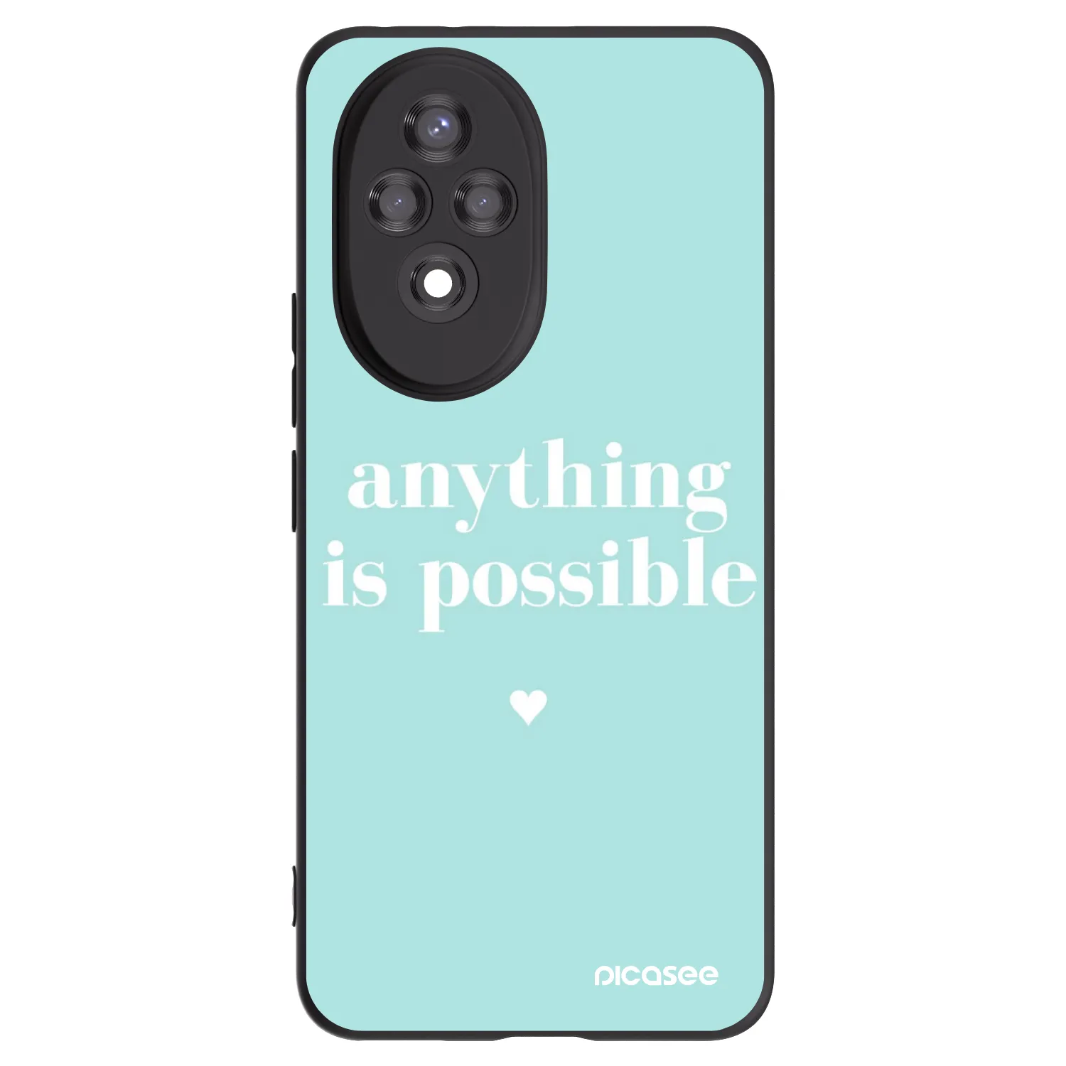 Picasee Μαύρη θήκη σιλικόνης για Honor 200 5G - Anything is possible