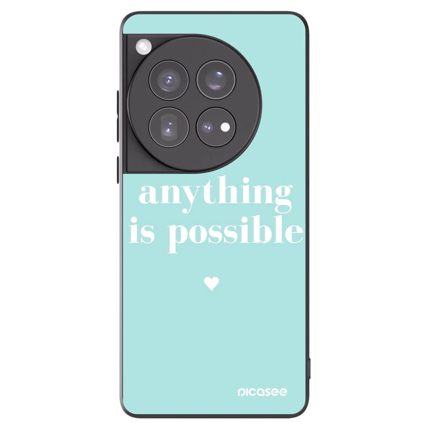 Picasee Μαύρη θήκη σιλικόνης για OnePlus 12 5G - Anything is possible