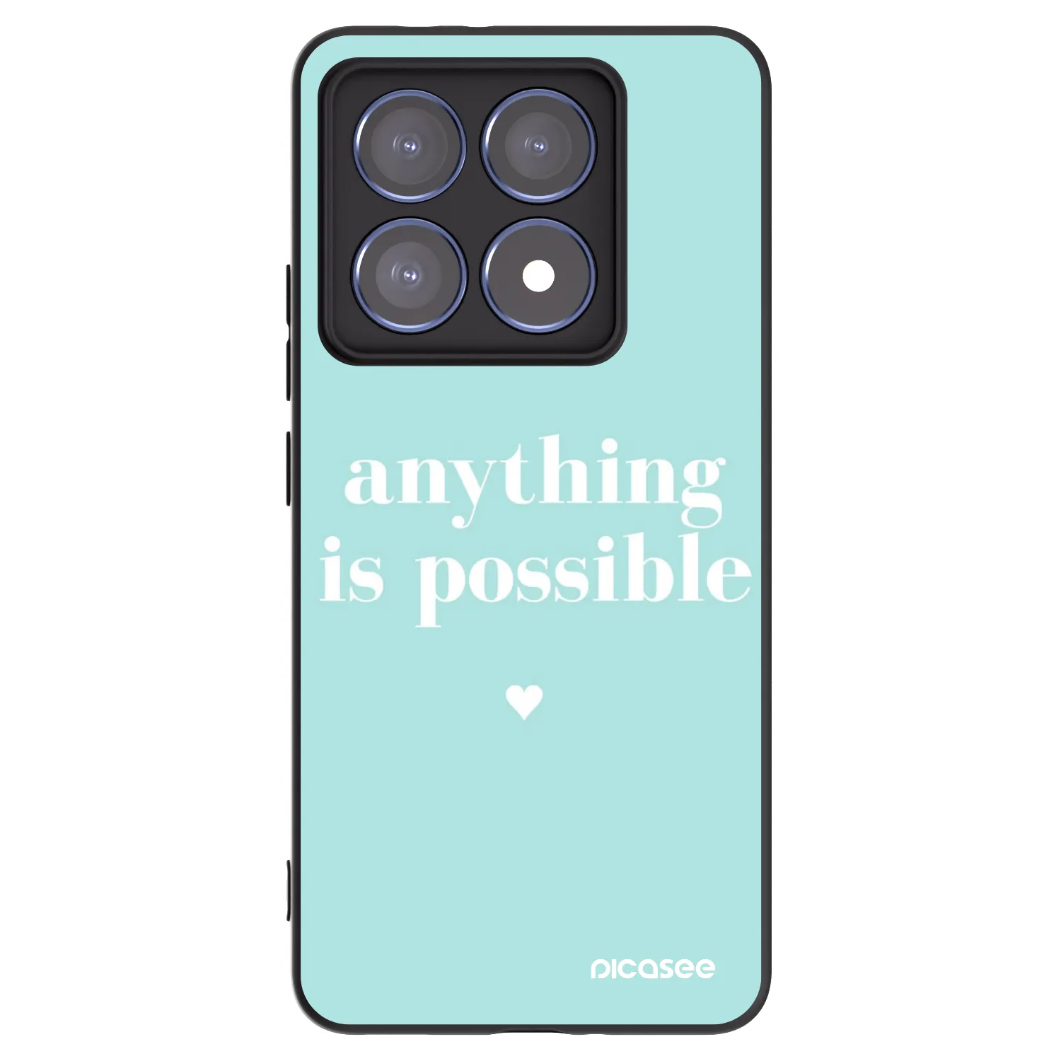Picasee Μαύρη θήκη σιλικόνης για Xiaomi 14T Pro - Anything is possible