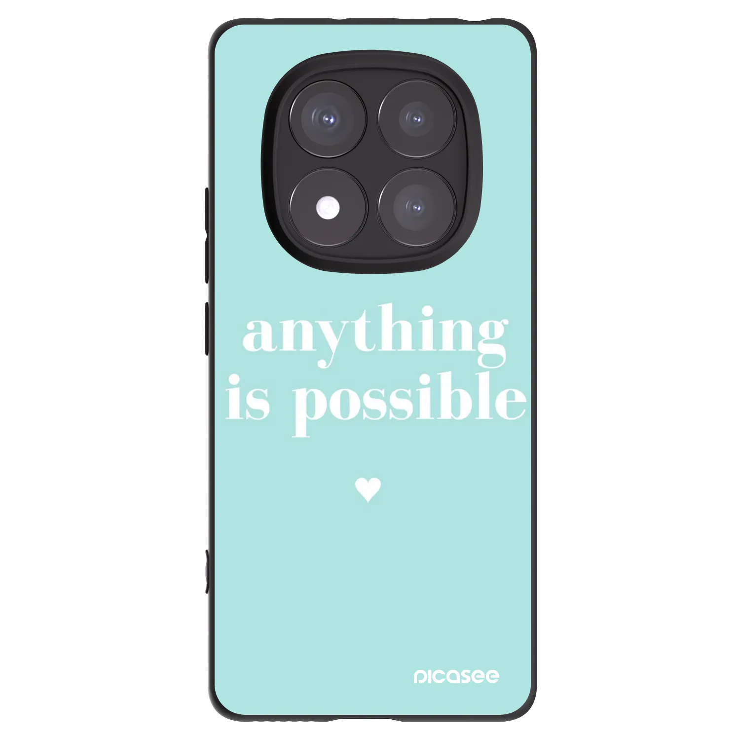 Picasee Μαύρη θήκη σιλικόνης για Xiaomi Redmi Note 14 Pro 5G - Anything is possible