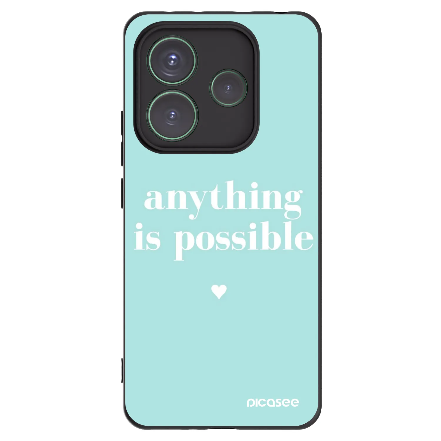 Picasee Μαύρη θήκη σιλικόνης για Xiaomi Redmi Note 14 5G - Anything is possible