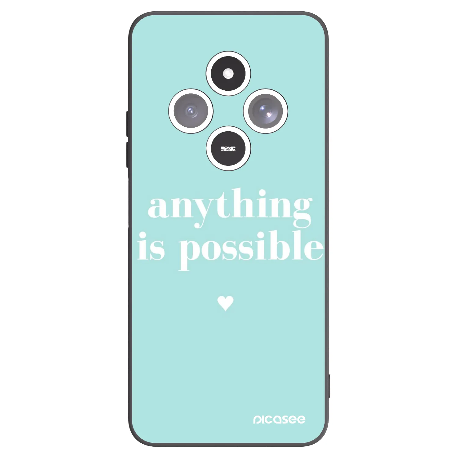 Picasee Μαύρη θήκη σιλικόνης για Xiaomi Redmi 14C - Anything is possible