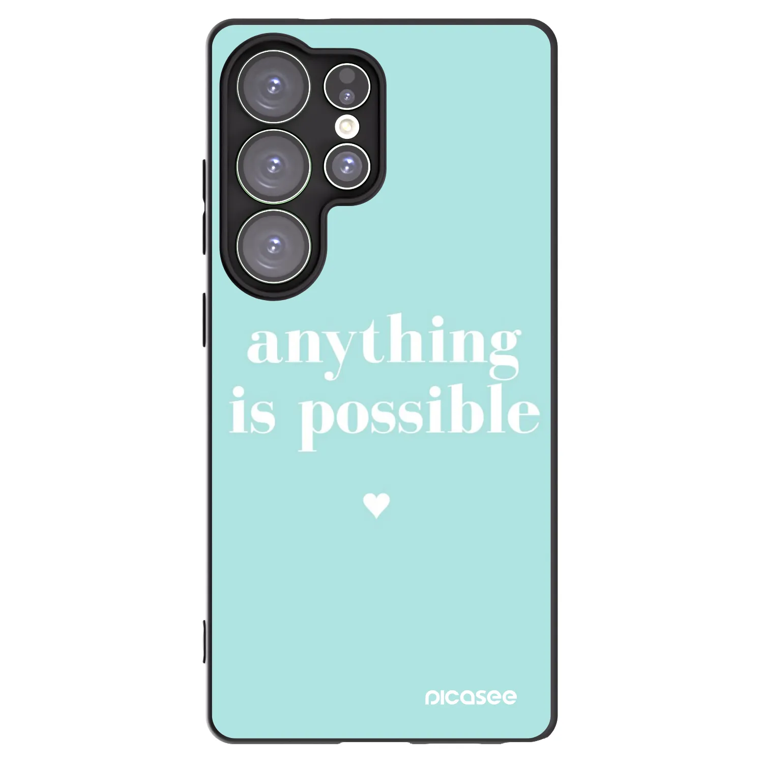 Picasee Μαύρη θήκη σιλικόνης για Samsung Galaxy S25 Ultra 5G - Anything is possible