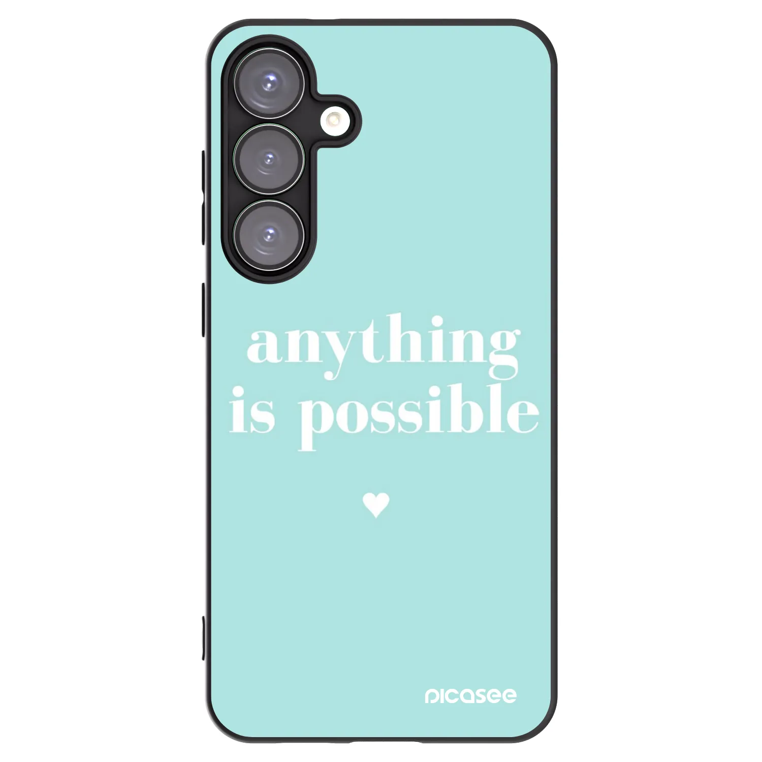Picasee Μαύρη θήκη σιλικόνης για Samsung Galaxy S25+ 5G - Anything is possible