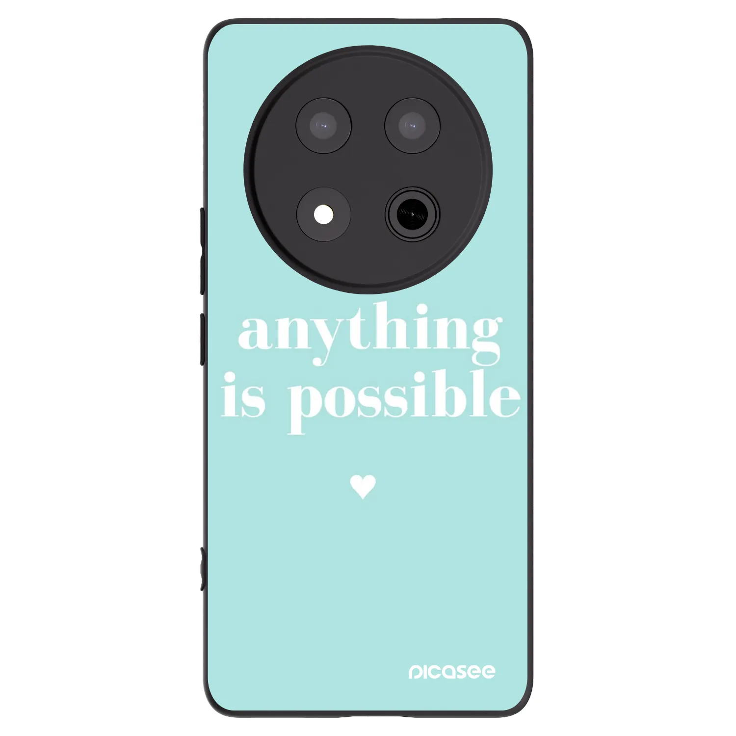 Picasee Μαύρη θήκη σιλικόνης για Honor Magic7 Lite 5G - Anything is possible