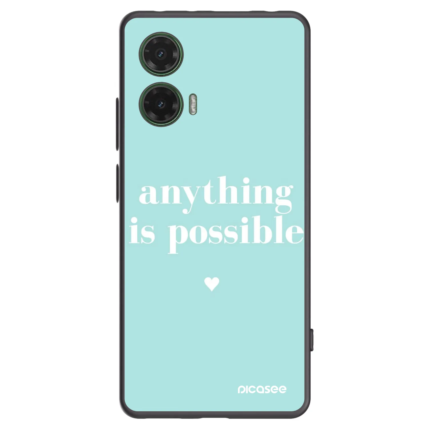 Picasee Μαύρη θήκη σιλικόνης για Motorola Moto G35 5G - Anything is possible
