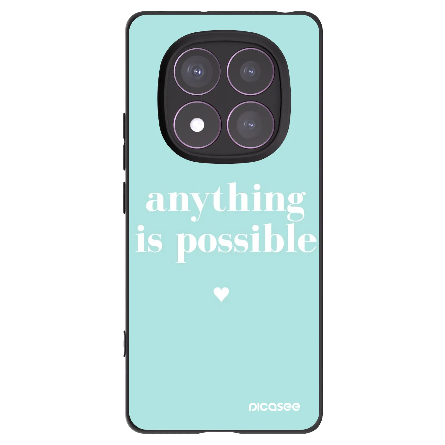 Picasee Μαύρη θήκη σιλικόνης για Xiaomi Redmi Note 14 Pro 4G - Anything is possible