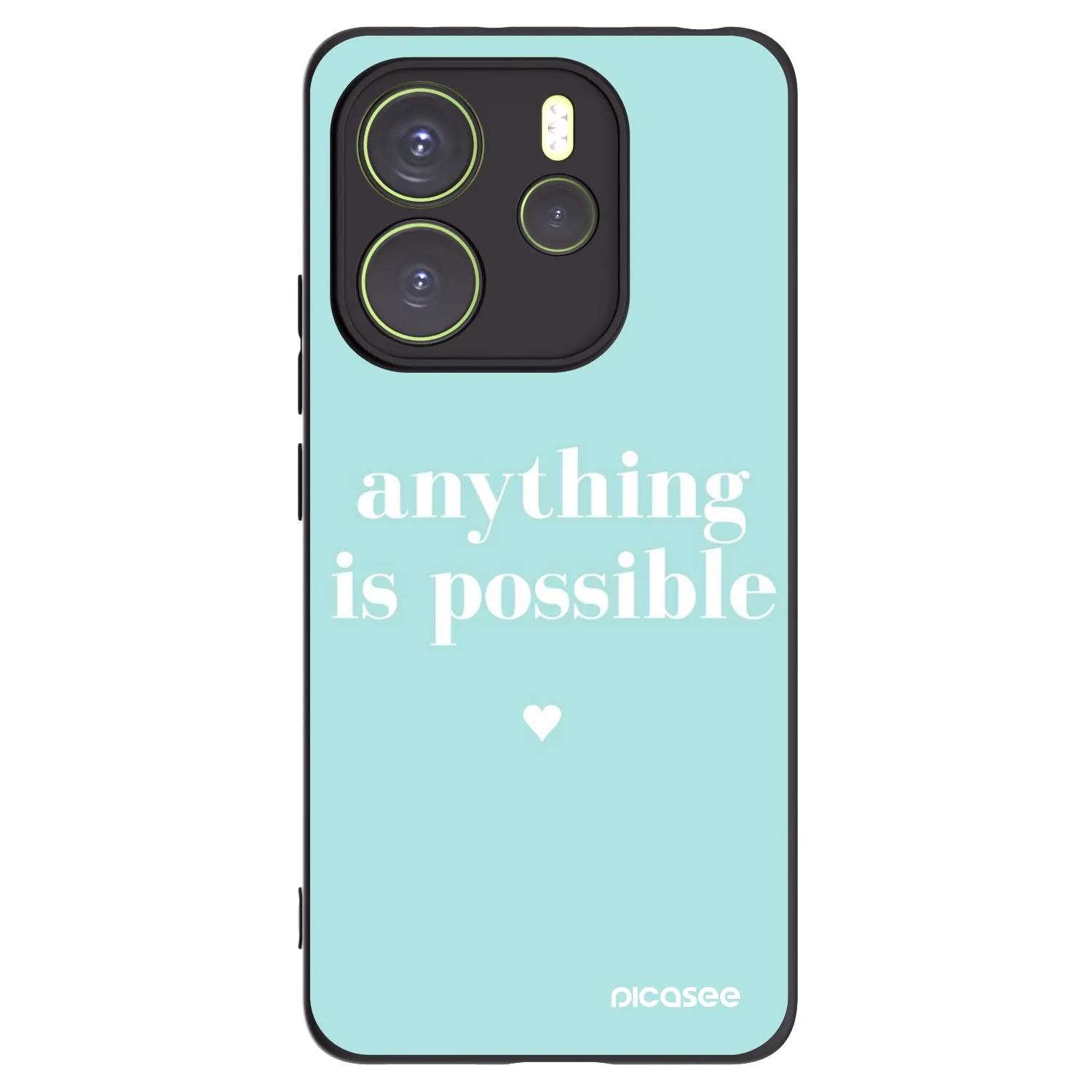 Picasee Μαύρη θήκη σιλικόνης για Xiaomi Redmi Note 14 4G - Anything is possible