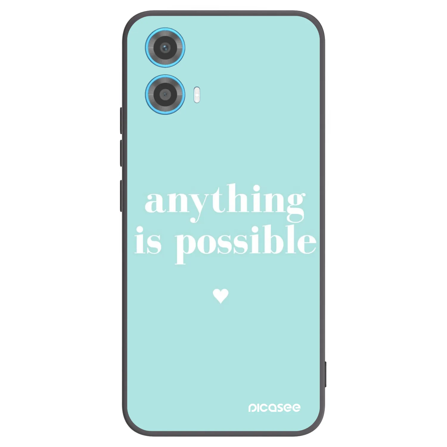 Picasee Μαύρη θήκη σιλικόνης για Motorola Moto G34 5G - Anything is possible
