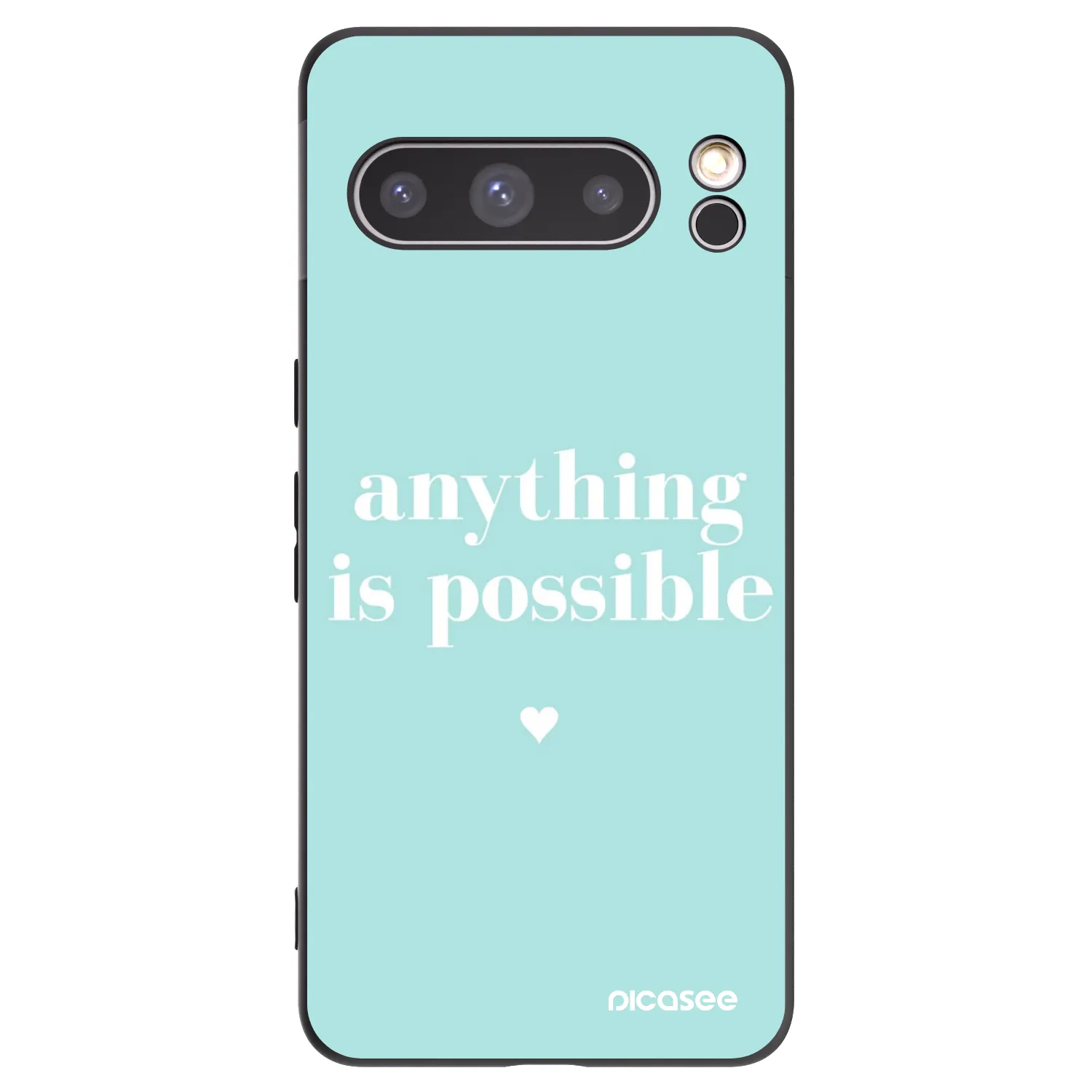 Picasee Μαύρη θήκη σιλικόνης για Google Pixel 8 Pro - Anything is possible