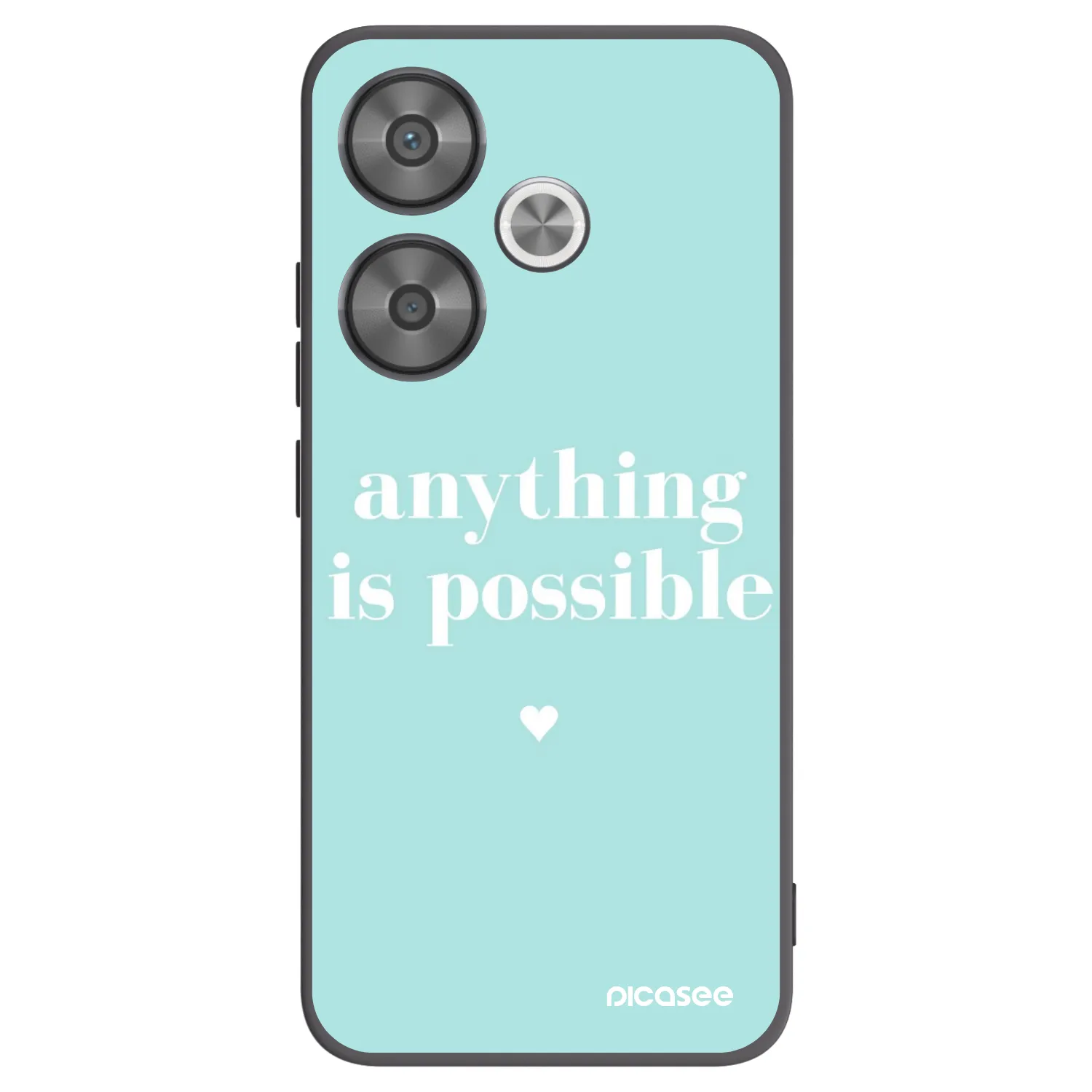 Picasee Μαύρη θήκη σιλικόνης για Xiaomi Poco F6 - Anything is possible