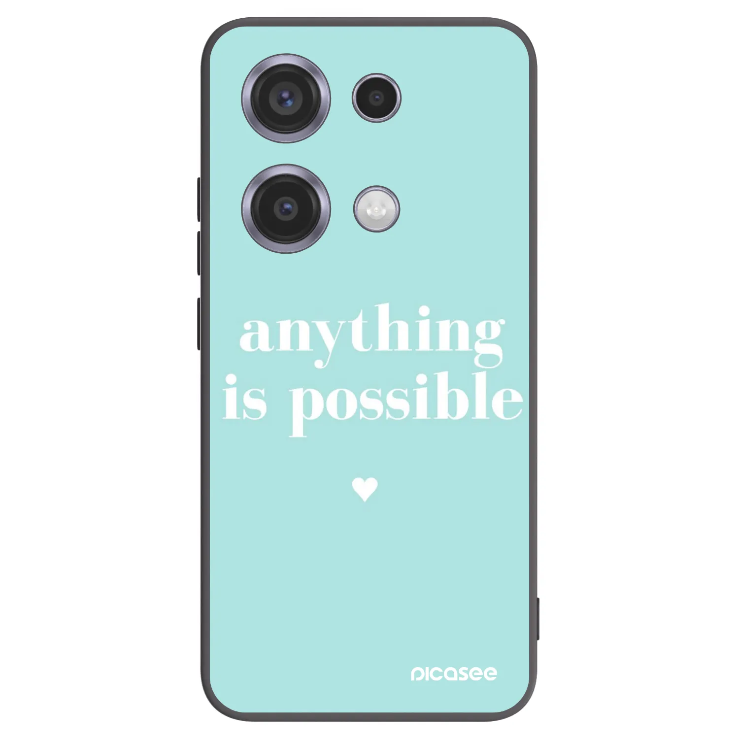 Picasee Μαύρη θήκη σιλικόνης για Xiaomi Redmi Note 14S - Anything is possible
