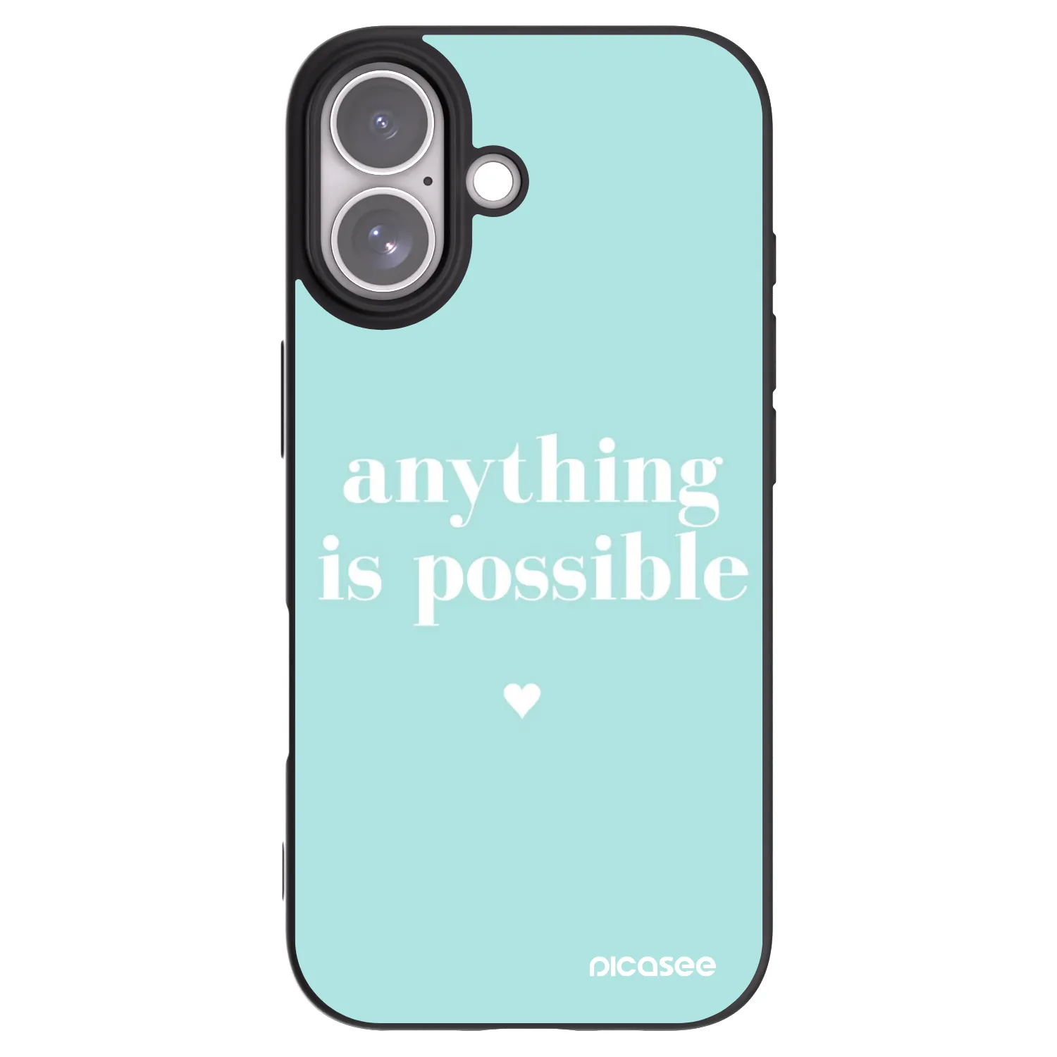 Picasee Μαύρη θήκη σιλικόνης για Apple iPhone 17 - Anything is possible