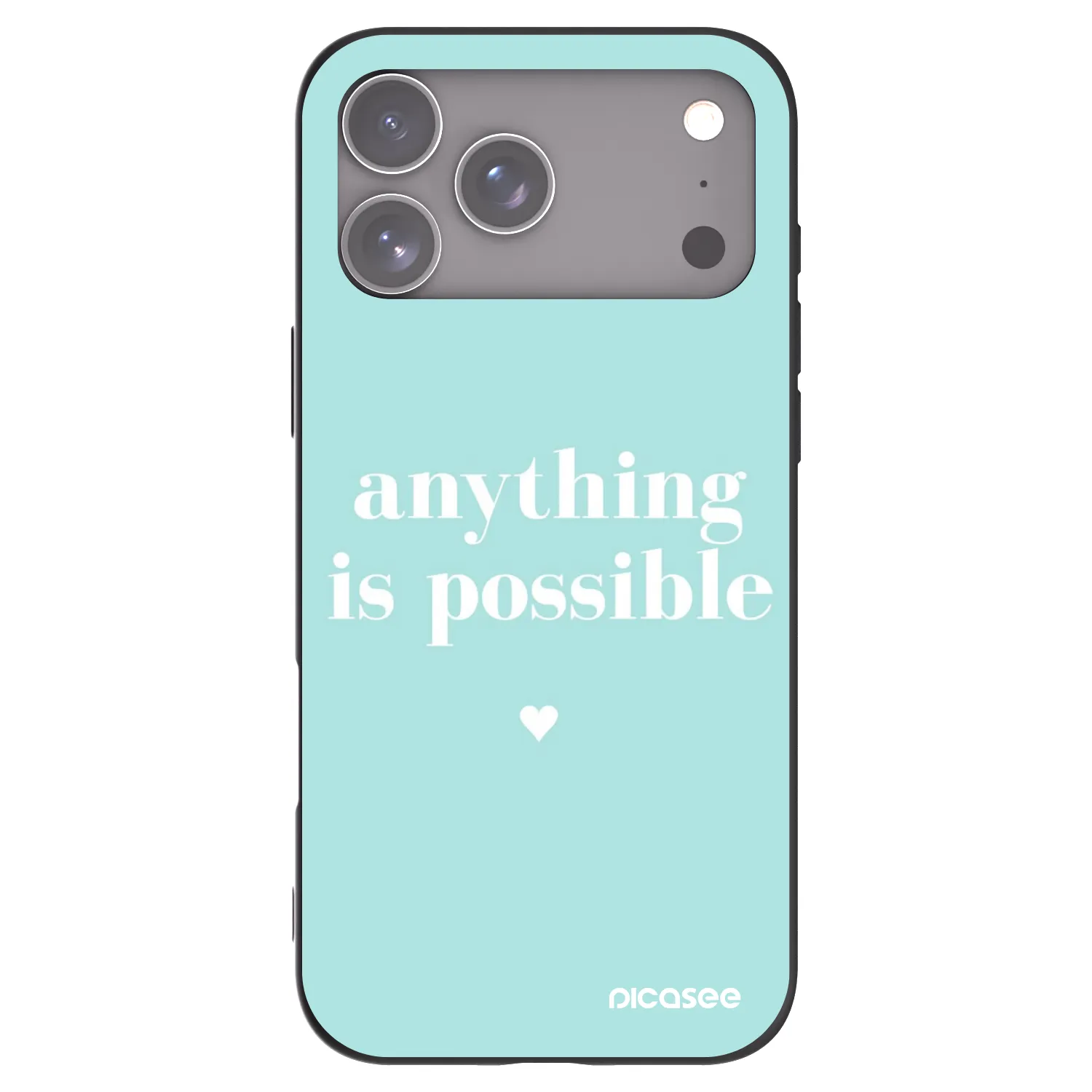 Picasee Μαύρη θήκη σιλικόνης για Apple iPhone 17 Pro Max - Anything is possible