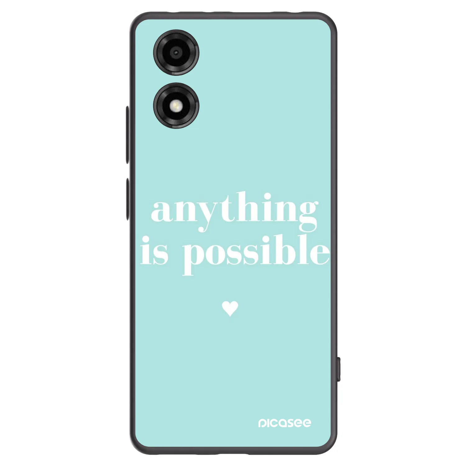 Picasee Μαύρη θήκη σιλικόνης για Motorola Moto E14 - Anything is possible