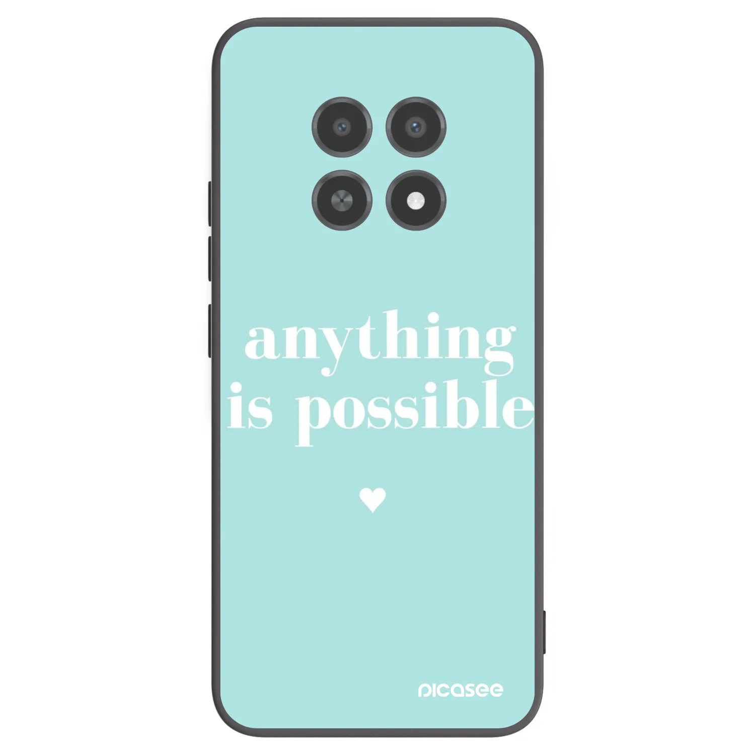 Picasee Μαύρη θήκη σιλικόνης για Realme 12X - Anything is possible