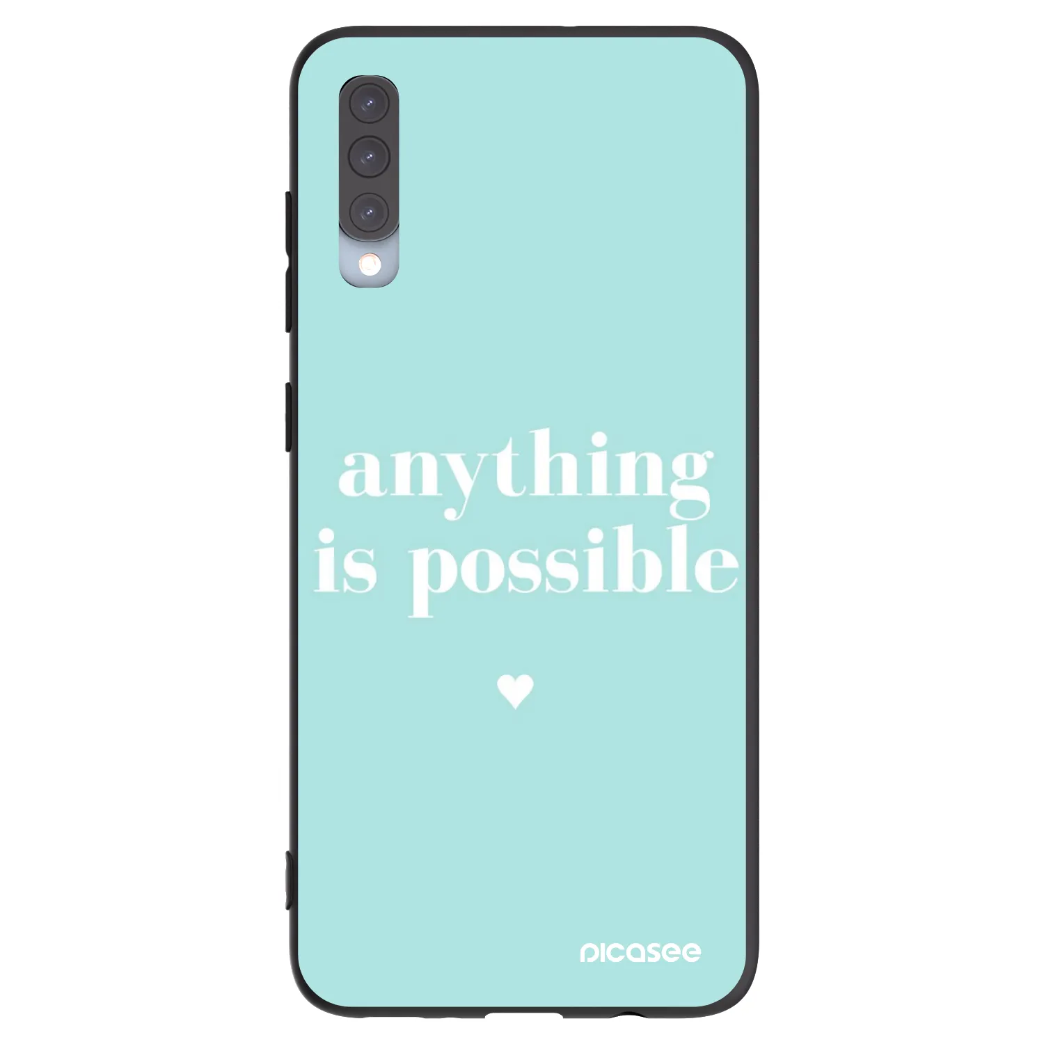 Picasee Μαύρη θήκη σιλικόνης για Samsung Galaxy A70 A705F - Anything is possible