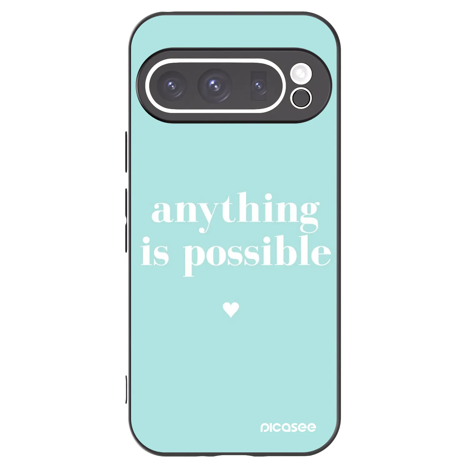 Picasee Μαύρη θήκη σιλικόνης για Google Pixel 9 Pro XL - Anything is possible