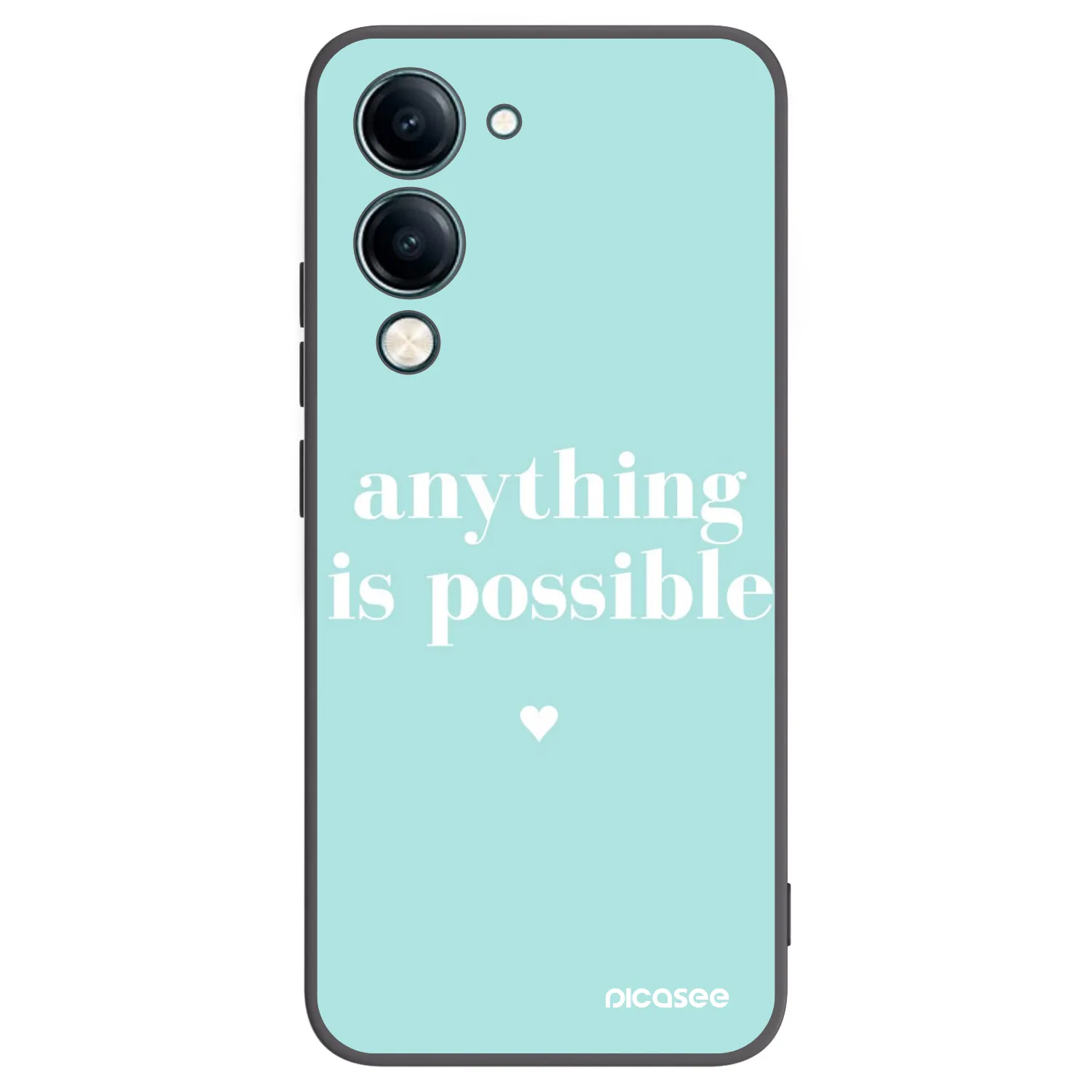 Picasee Μαύρη θήκη σιλικόνης για Vivo Y29s 5G - Anything is possible