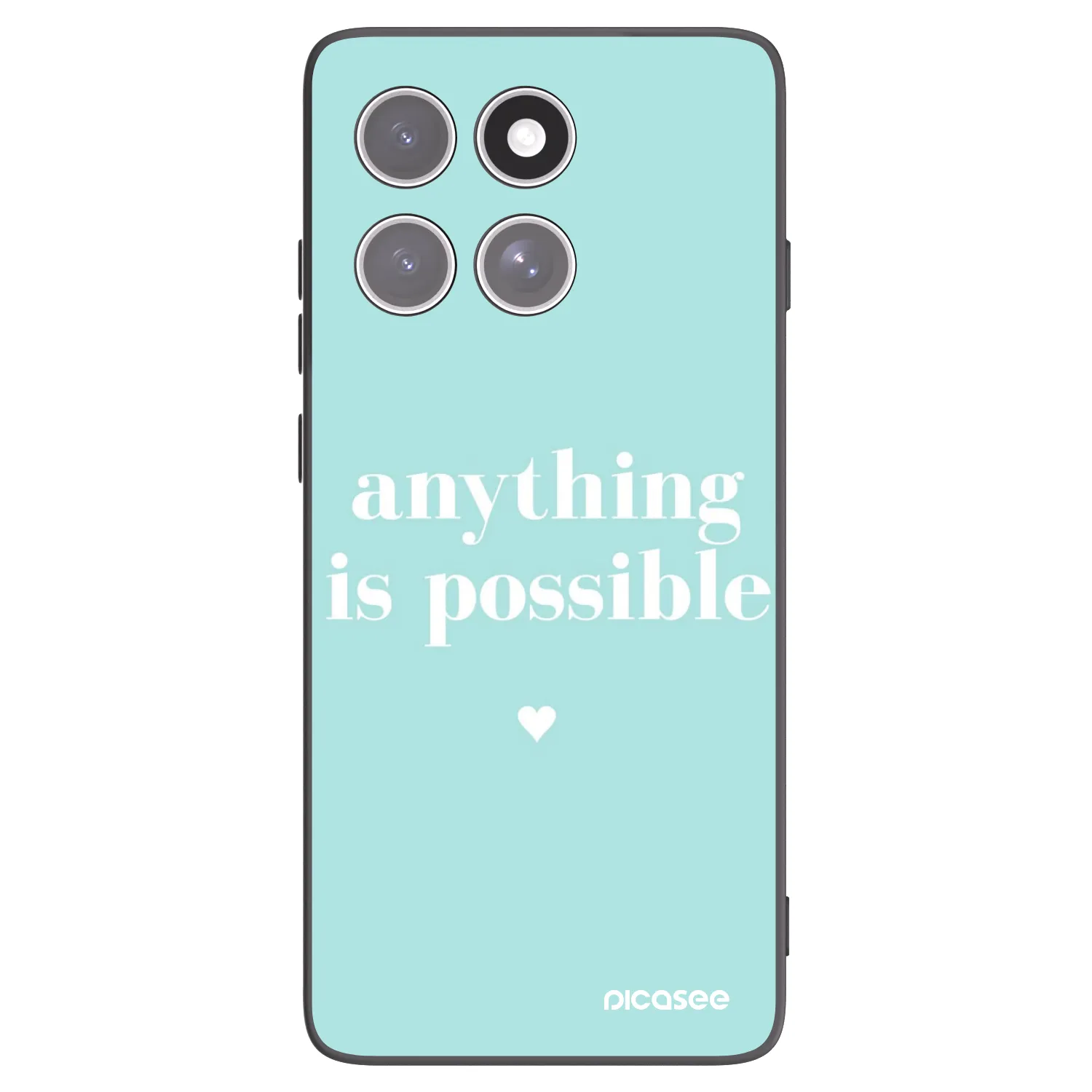 Picasee Μαύρη θήκη σιλικόνης για Motorola Edge 60 Fusion - Anything is possible