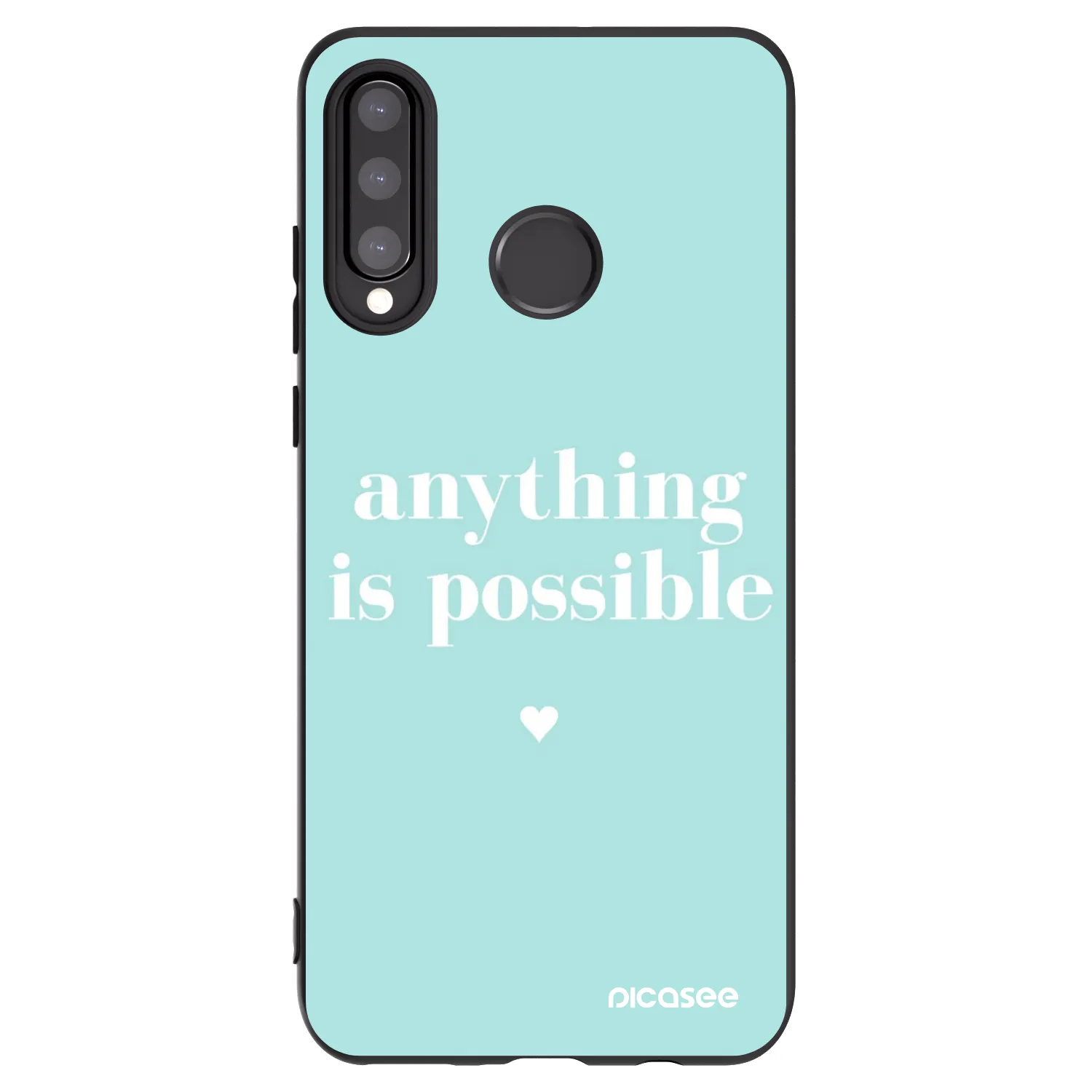 Picasee Μαύρη θήκη σιλικόνης για Huawei P30 Lite - Anything is possible