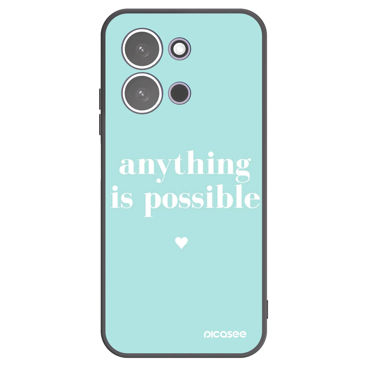 Picasee Μαύρη θήκη σιλικόνης για Xiaomi Redmi 15C 5G - Anything is possible