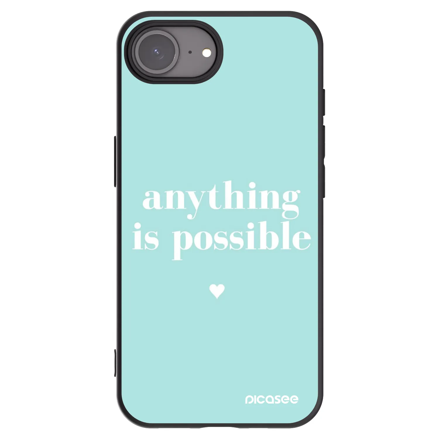 Picasee Μαύρη θήκη σιλικόνης για Apple iPhone 17e - Anything is possible