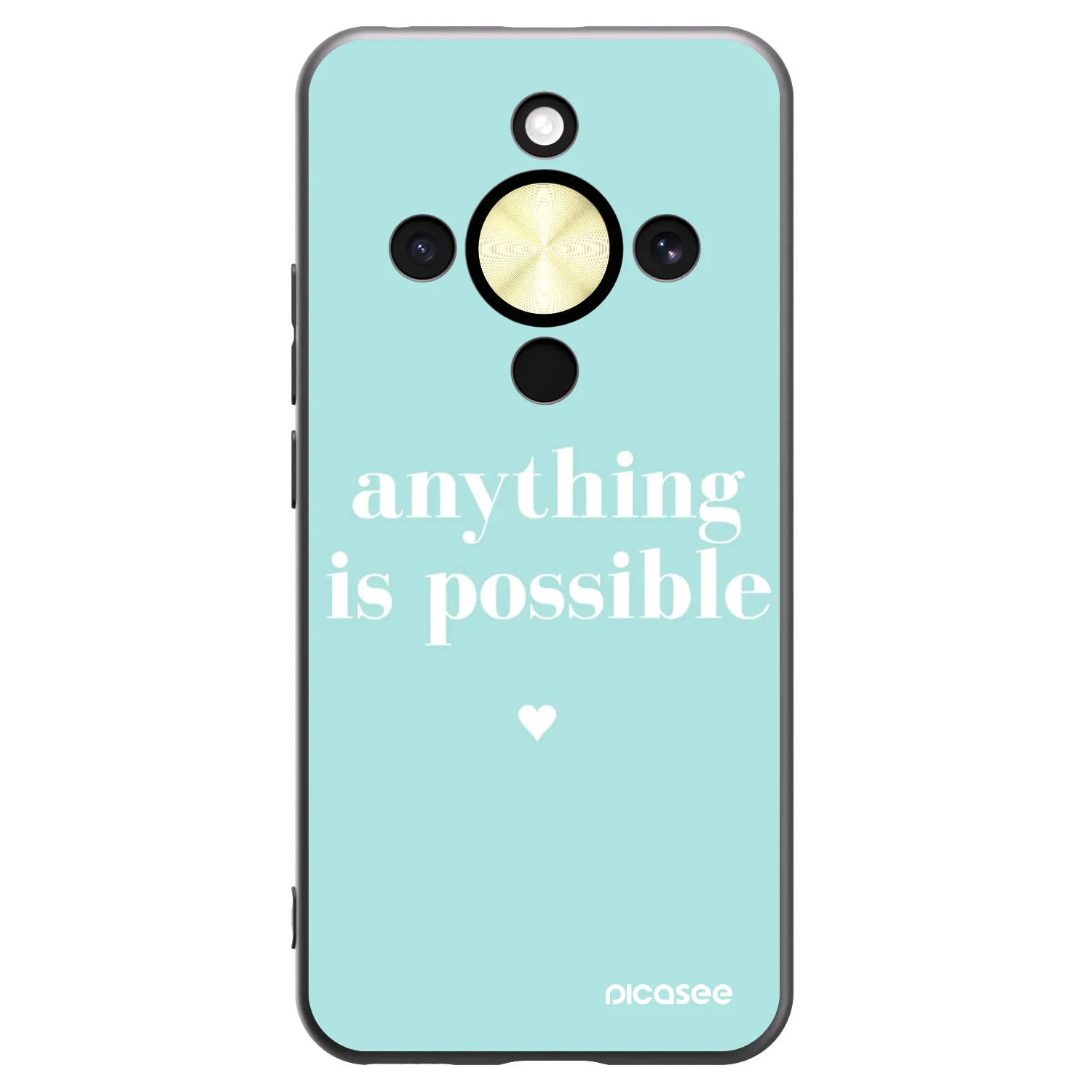 Picasee Μαύρη θήκη σιλικόνης για Honor Magic8 Lite 5G - Anything is possible