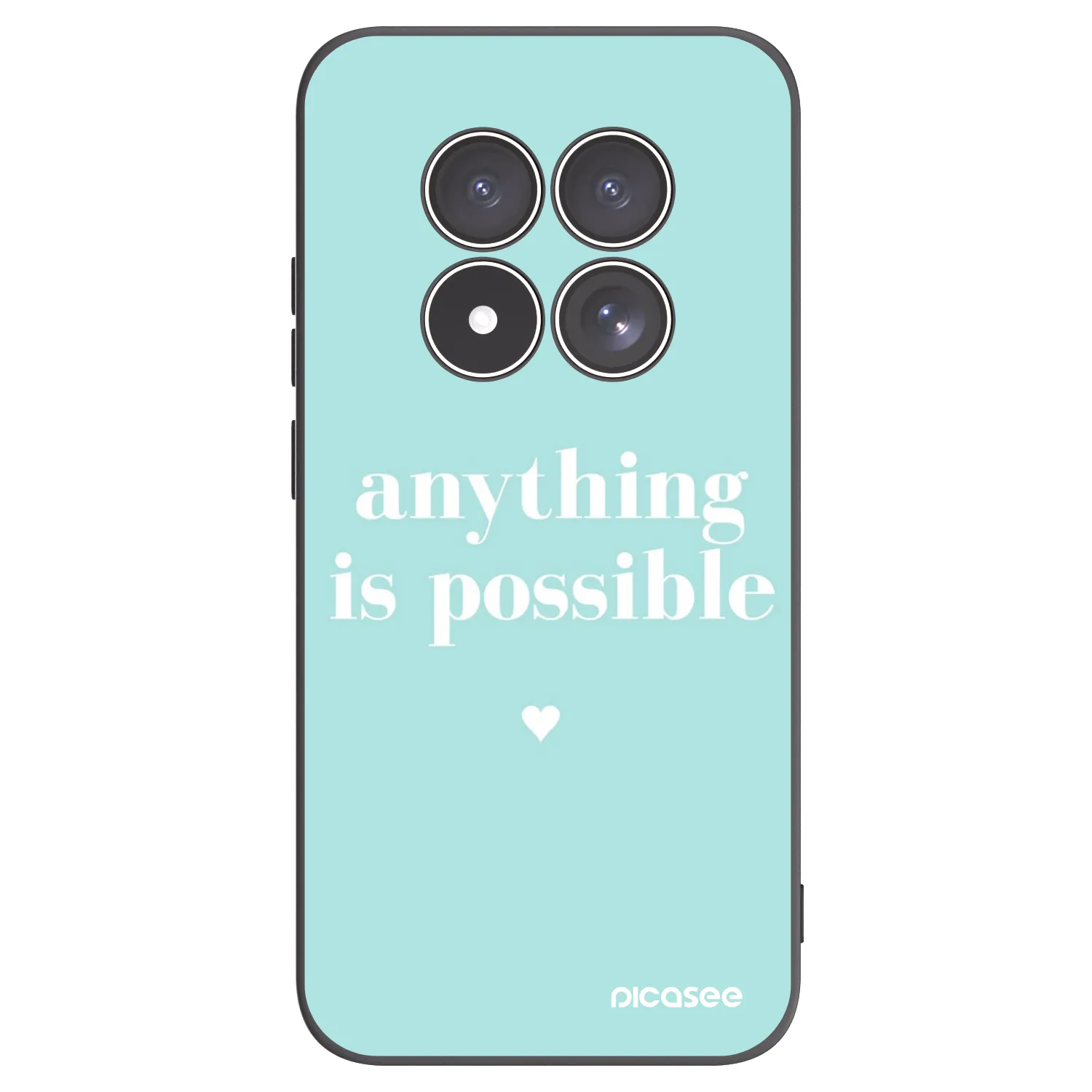 Picasee Μαύρη θήκη σιλικόνης για Xiaomi Redmi Note 15 Pro 5G - Anything is possible