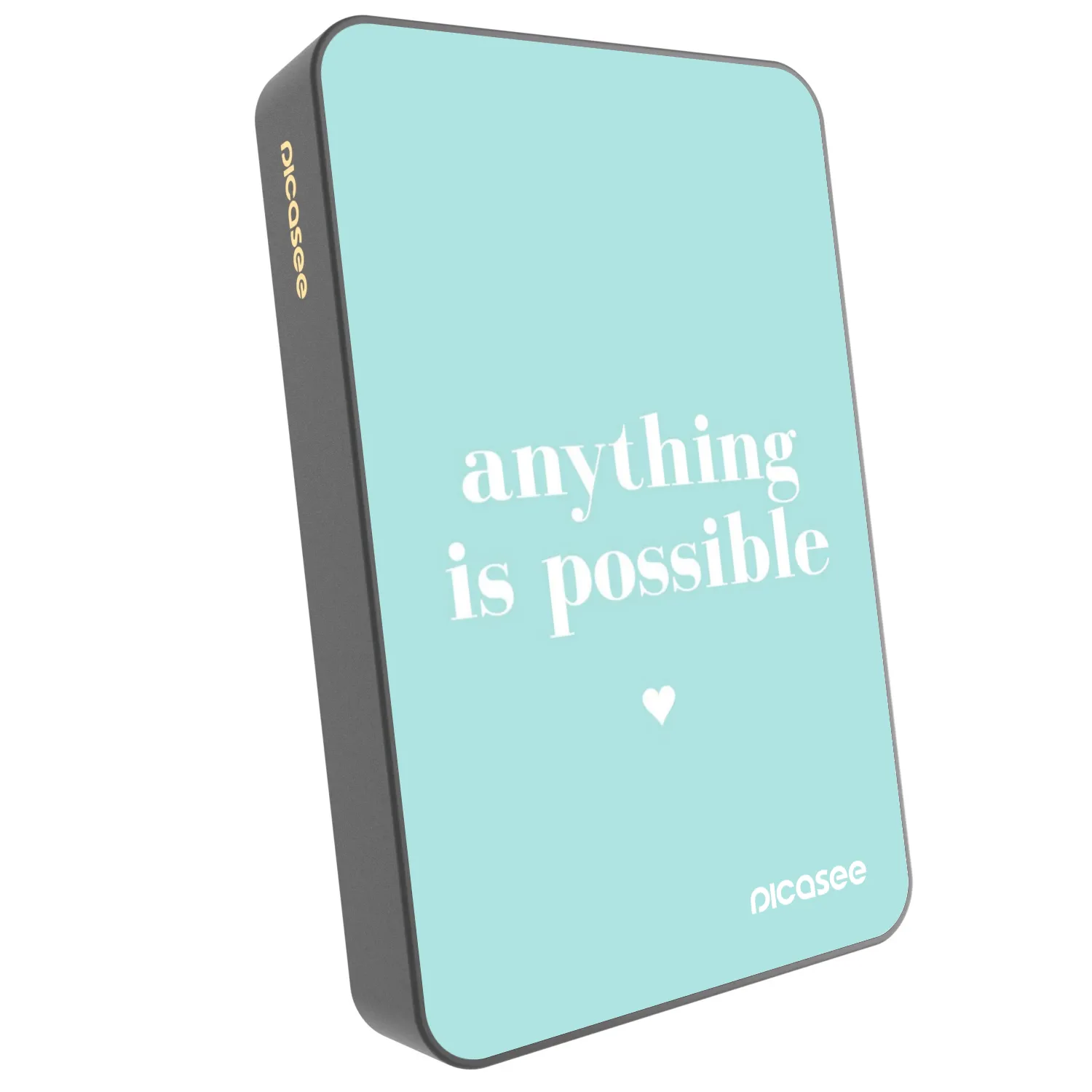 Picasee Powerbank με MagSafe 10 000 mAh Γκρί - Anything is possible