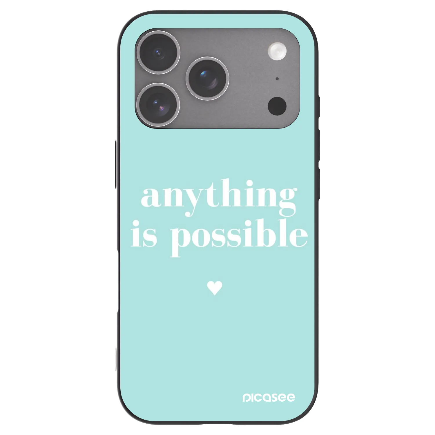 Picasee Μαύρη θήκη σιλικόνης για Apple iPhone 18 Pro - Anything is possible