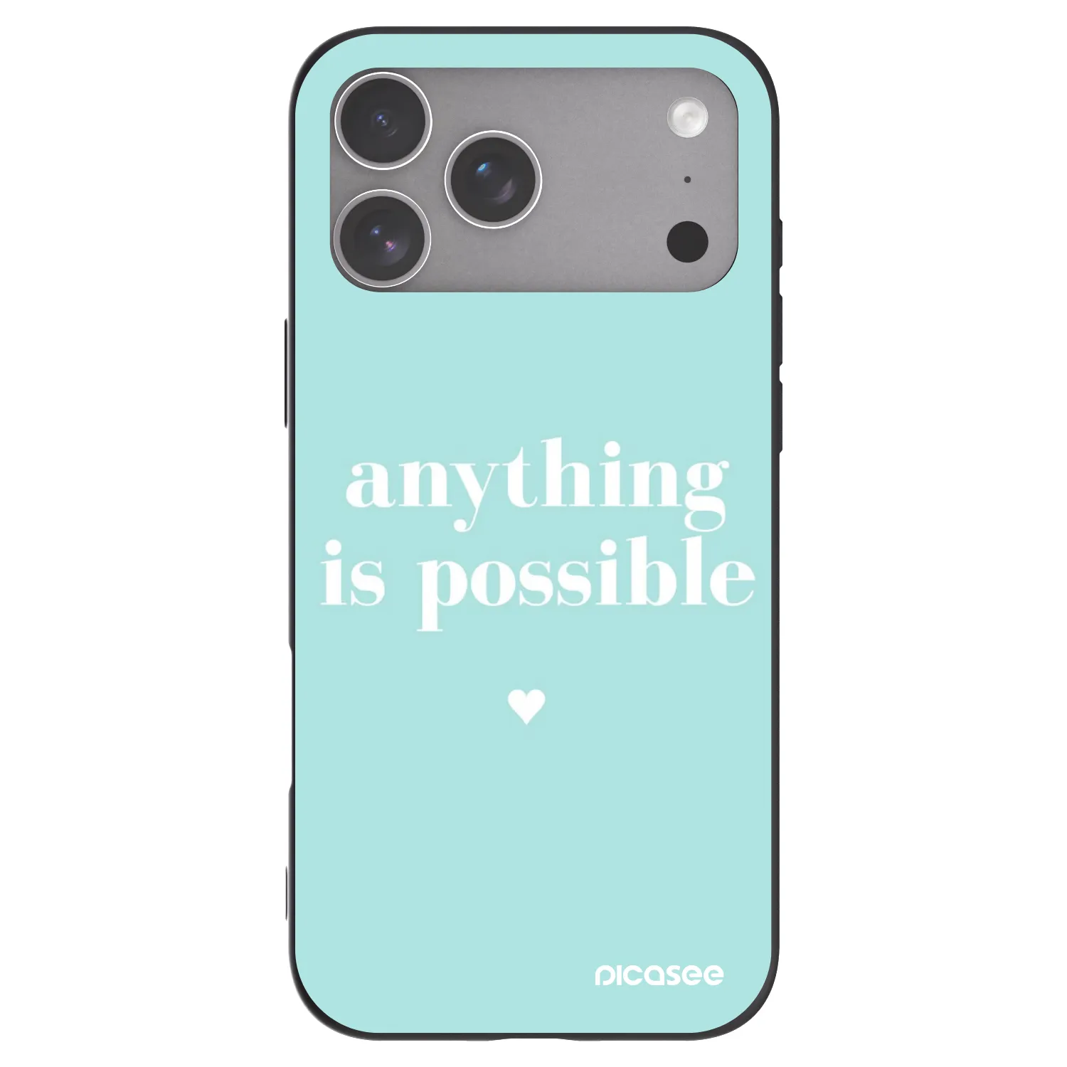 Picasee Μαύρη θήκη σιλικόνης για Apple iPhone 18 Pro Max - Anything is possible