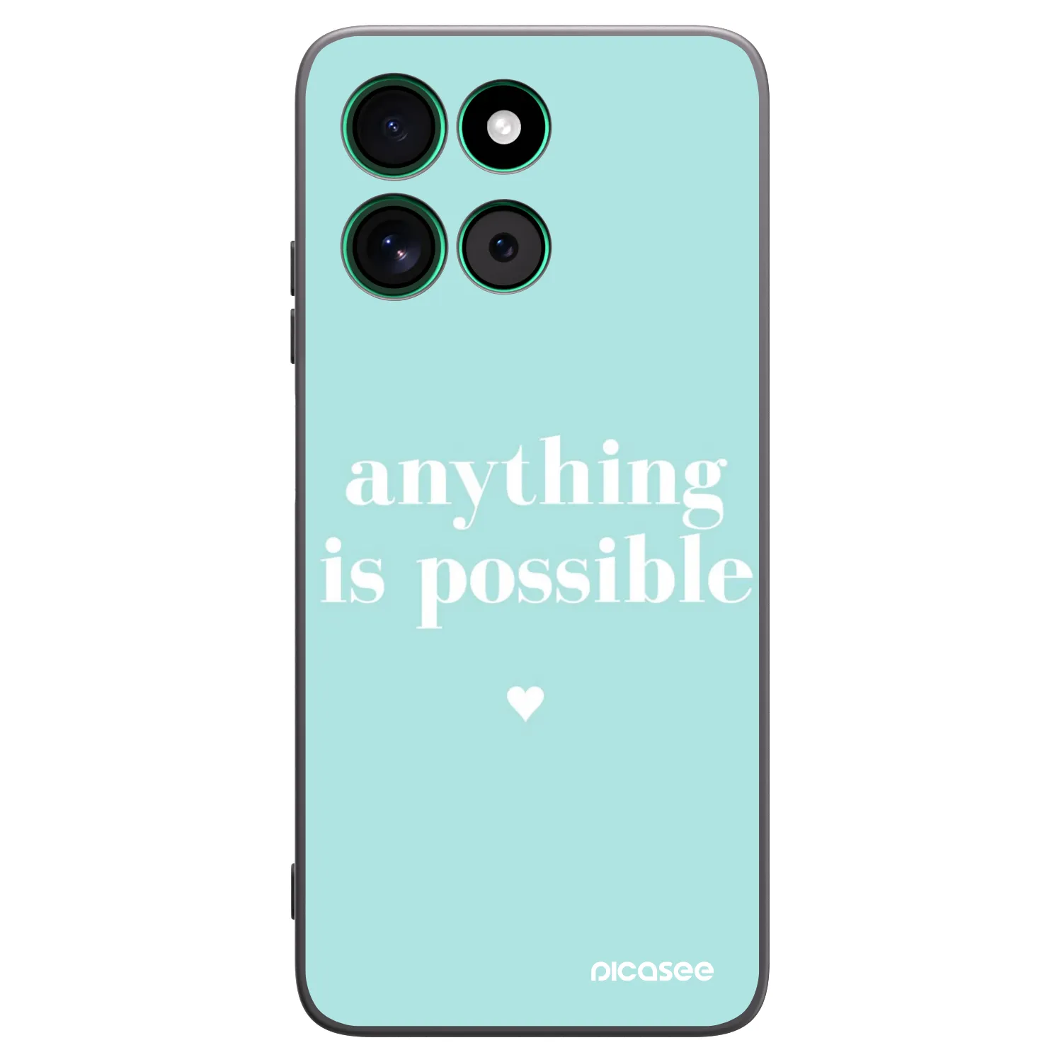 Picasee Μαύρη θήκη σιλικόνης για Motorola Moto G57 Power - Anything is possible