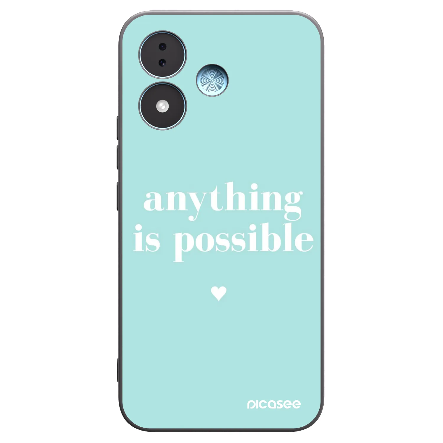 Picasee Μαύρη θήκη σιλικόνης για Xiaomi Redmi Note 17 5G - Anything is possible