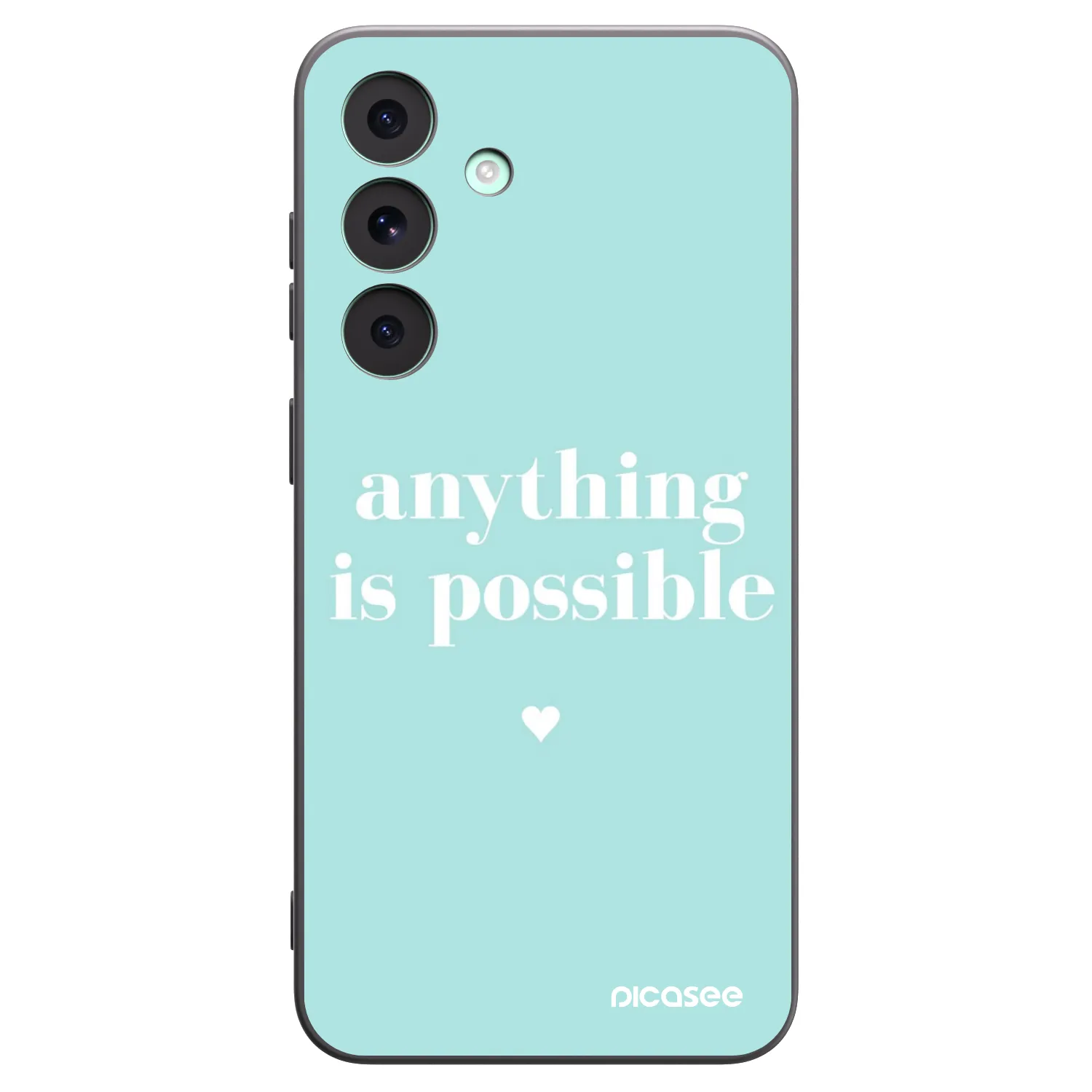 Picasee Μαύρη θήκη σιλικόνης για Samsung Galaxy S26 FE - Anything is possible