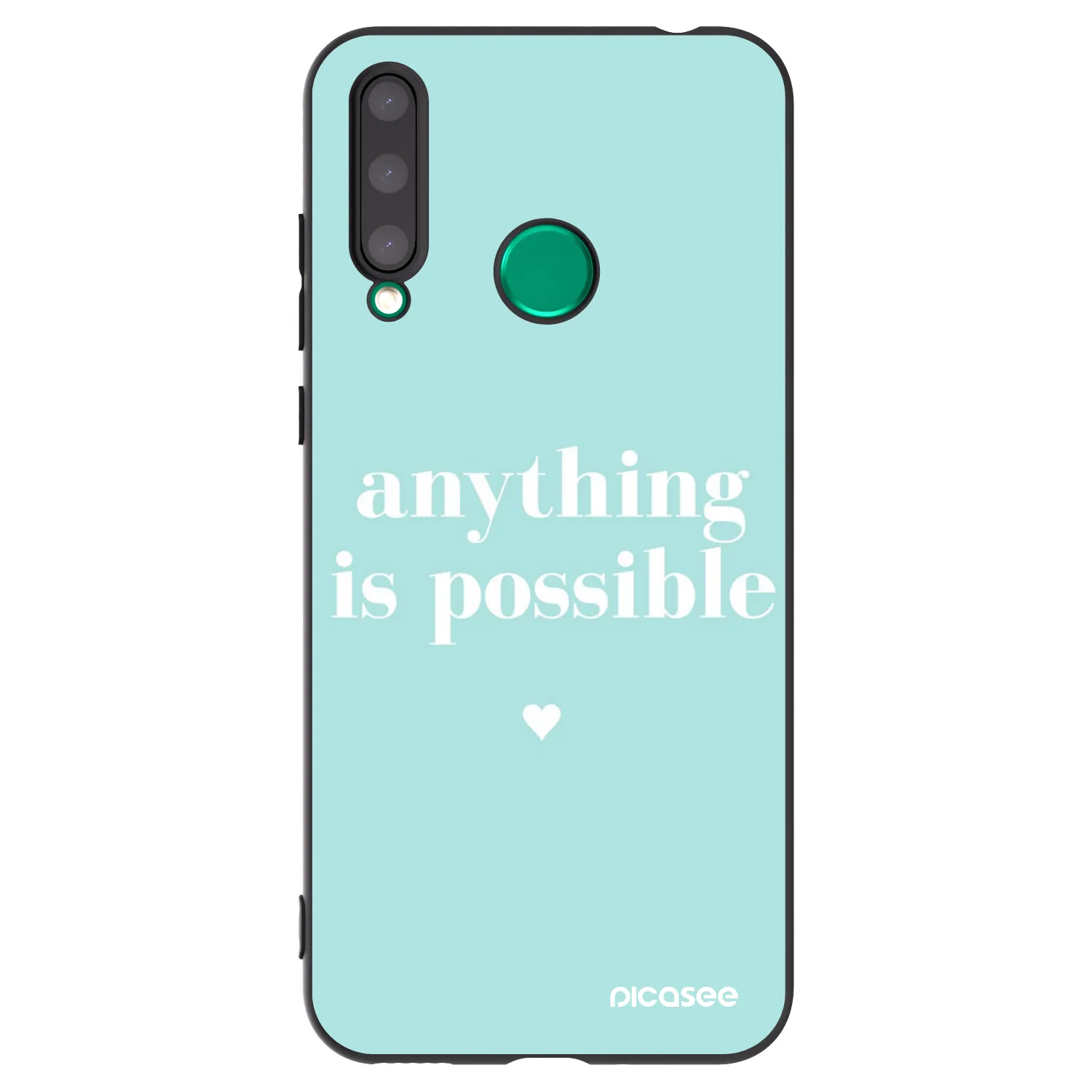 Picasee Μαύρη θήκη σιλικόνης για Honor 20 Lite - Anything is possible