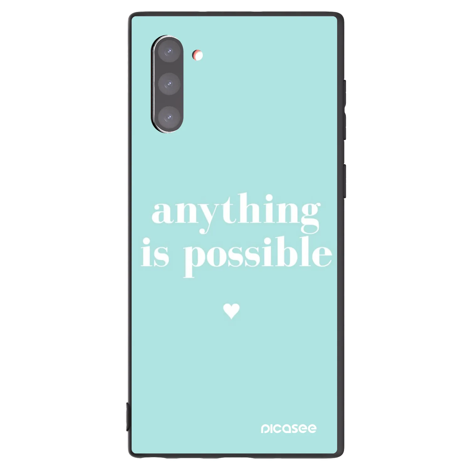 Picasee Μαύρη θήκη σιλικόνης για Samsung Galaxy Note 10 N970F - Anything is possible