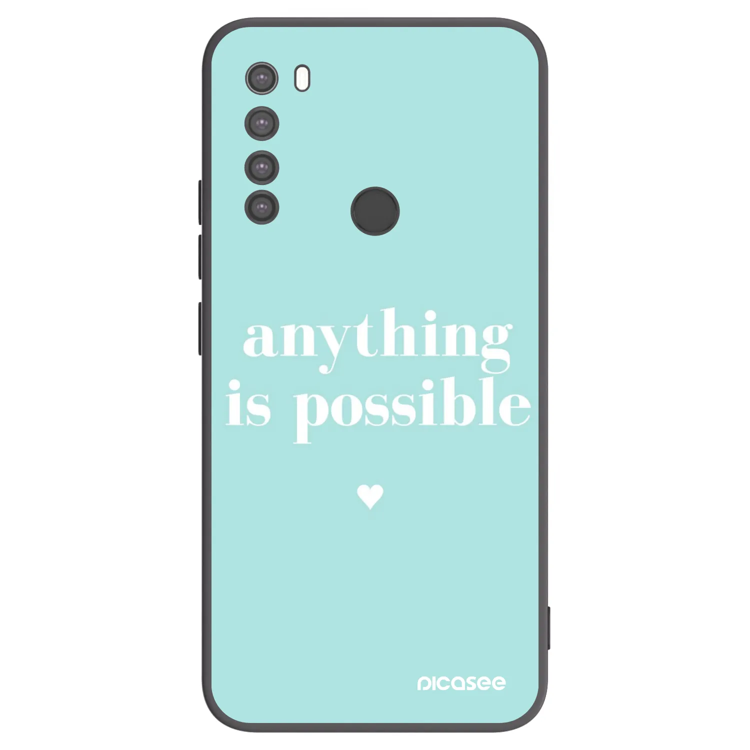 Picasee Μαύρη θήκη σιλικόνης για Xiaomi Redmi Note 8 - Anything is possible