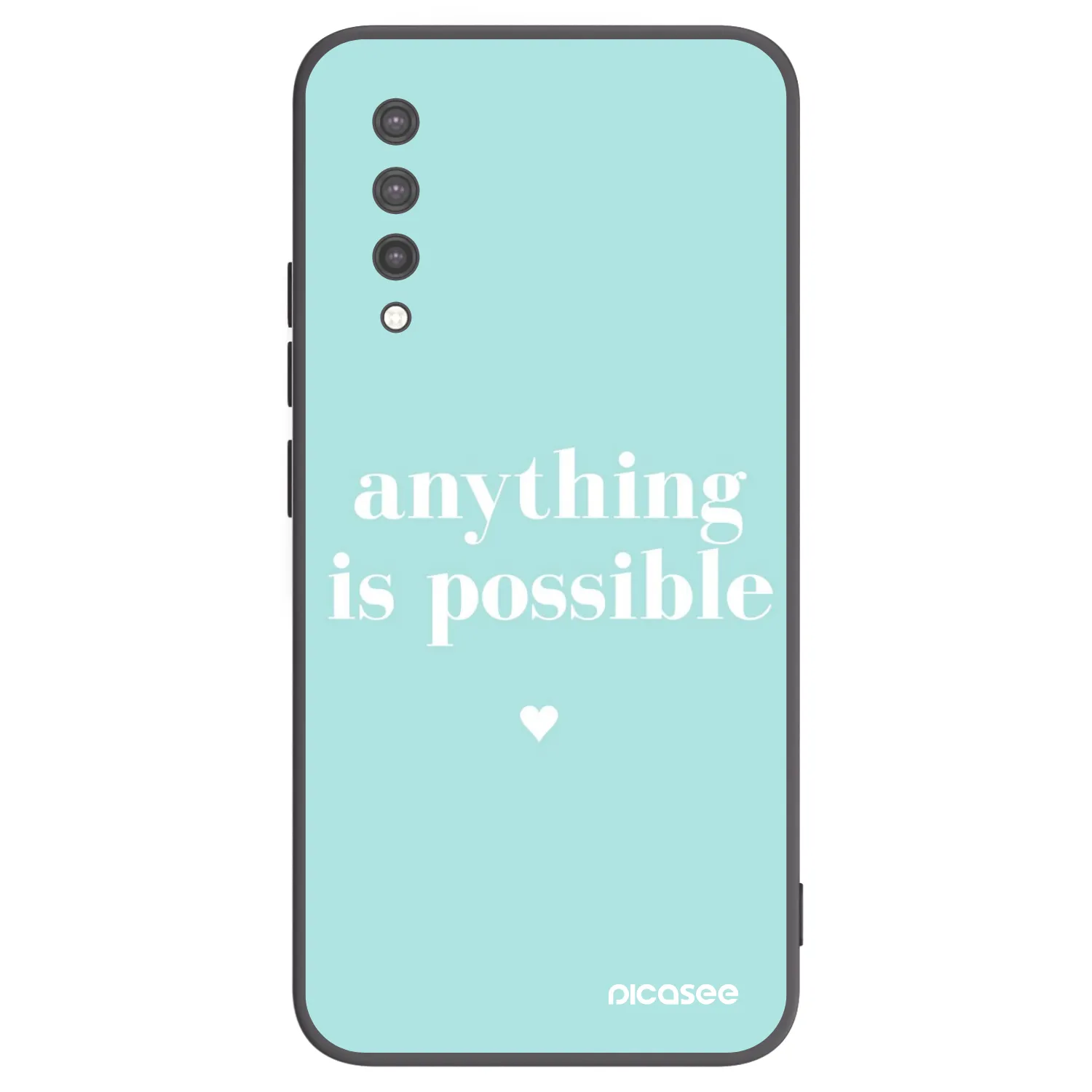 Picasee Μαύρη θήκη σιλικόνης για Xiaomi Mi 9 Lite - Anything is possible