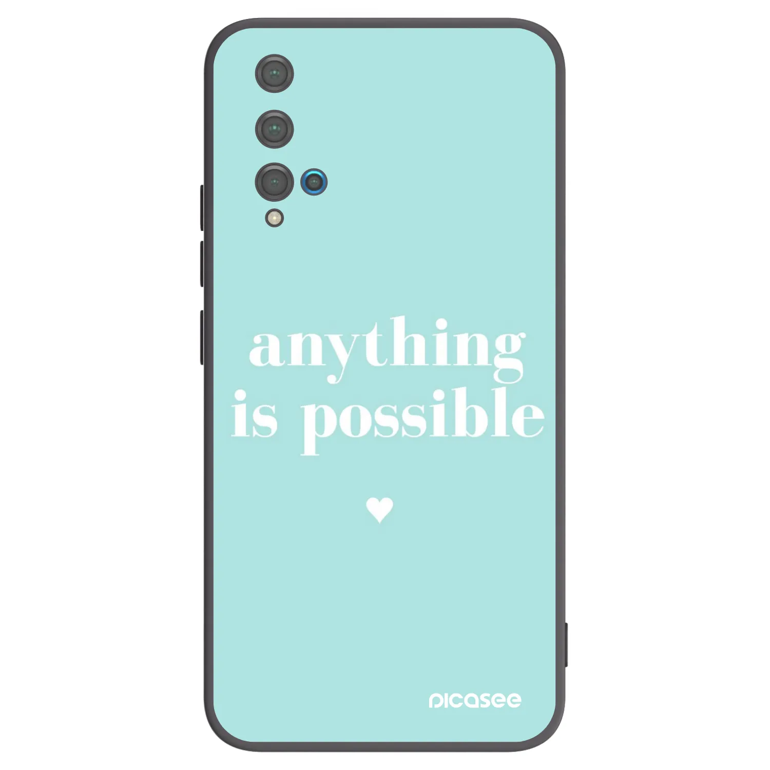 Picasee Μαύρη θήκη σιλικόνης για Huawei Nova 5T - Anything is possible