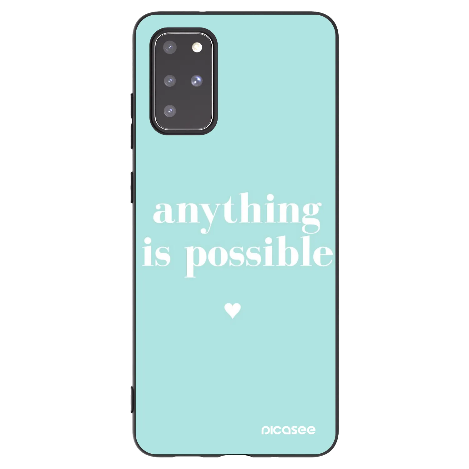 Picasee Μαύρη θήκη σιλικόνης για Samsung Galaxy S20+ G985F - Anything is possible