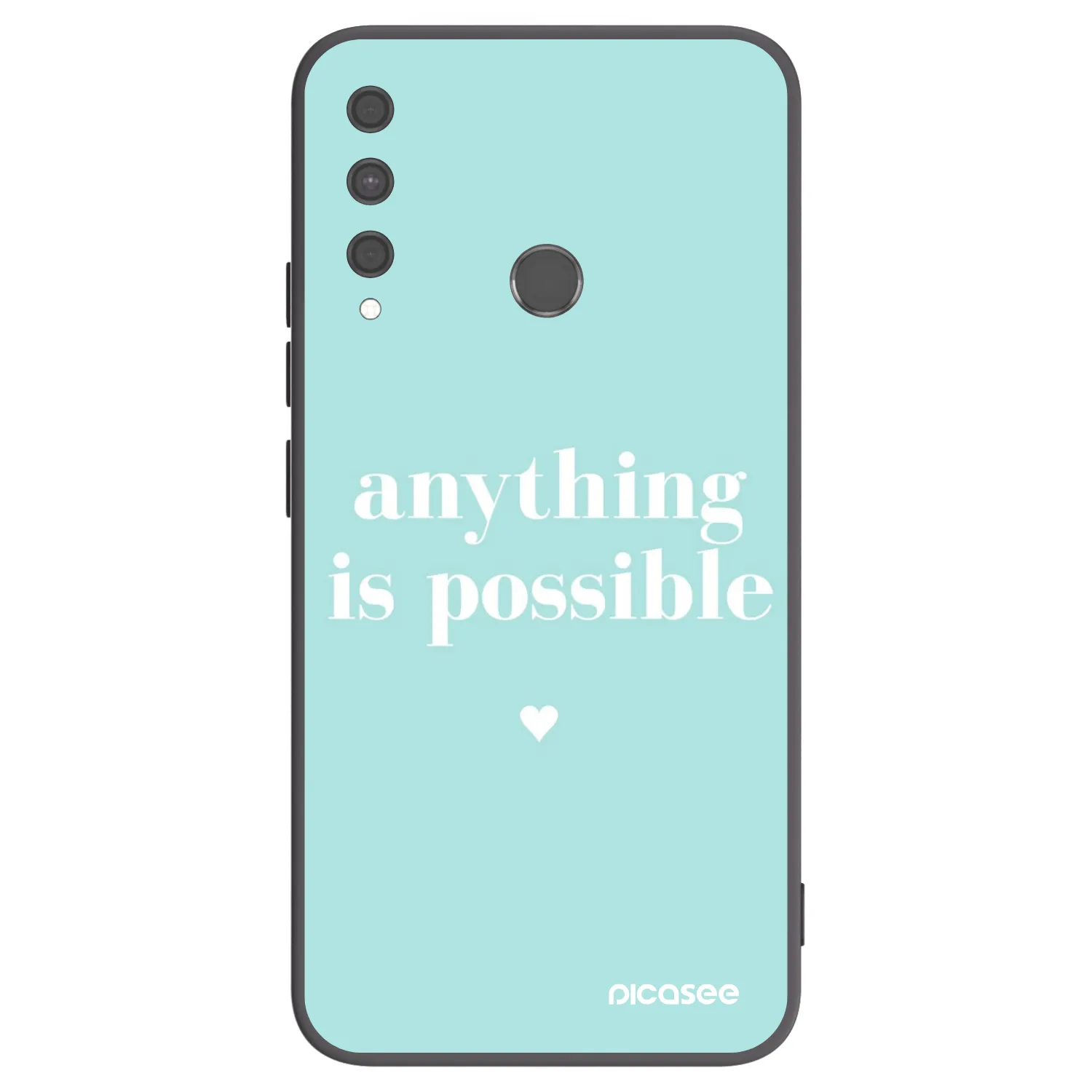 Picasee Μαύρη θήκη σιλικόνης για Huawei P40 Lite E - Anything is possible